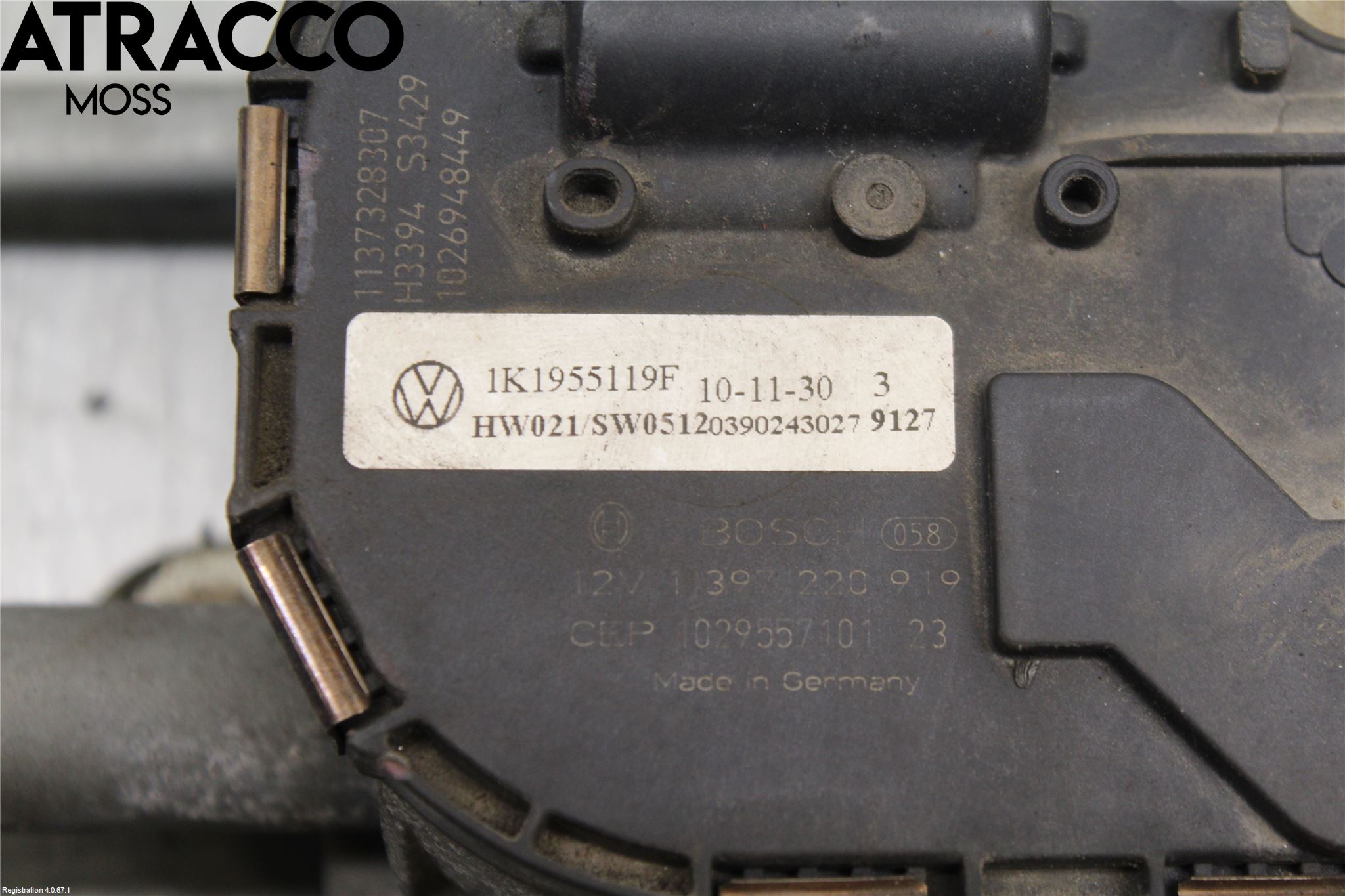 Volkswagen VW GOLF VI 09-13 Torkarmotor Vindruta