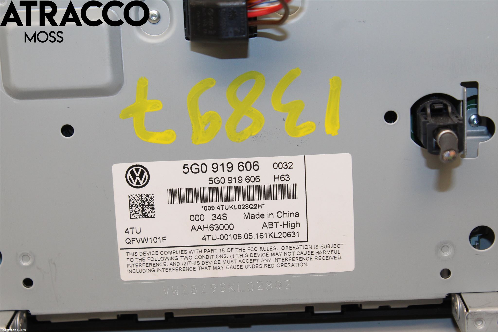 Volkswagen VW GOLF / E-GOLF VII 13-20 Multifunktionsdisplay