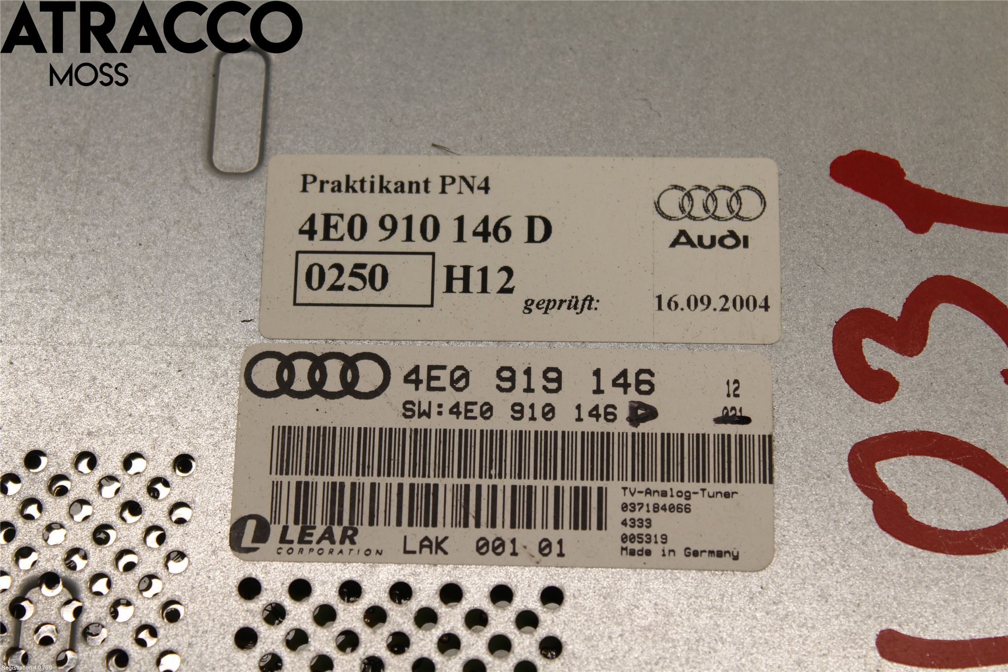 Audi A8/S8 4E  02-09 Radio Övrigt