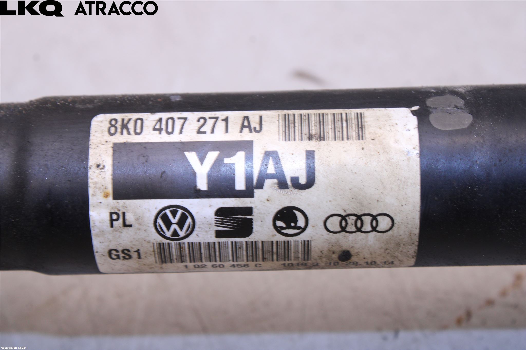 Audi A4/S4 08-11 Drivaxel Fram Höger