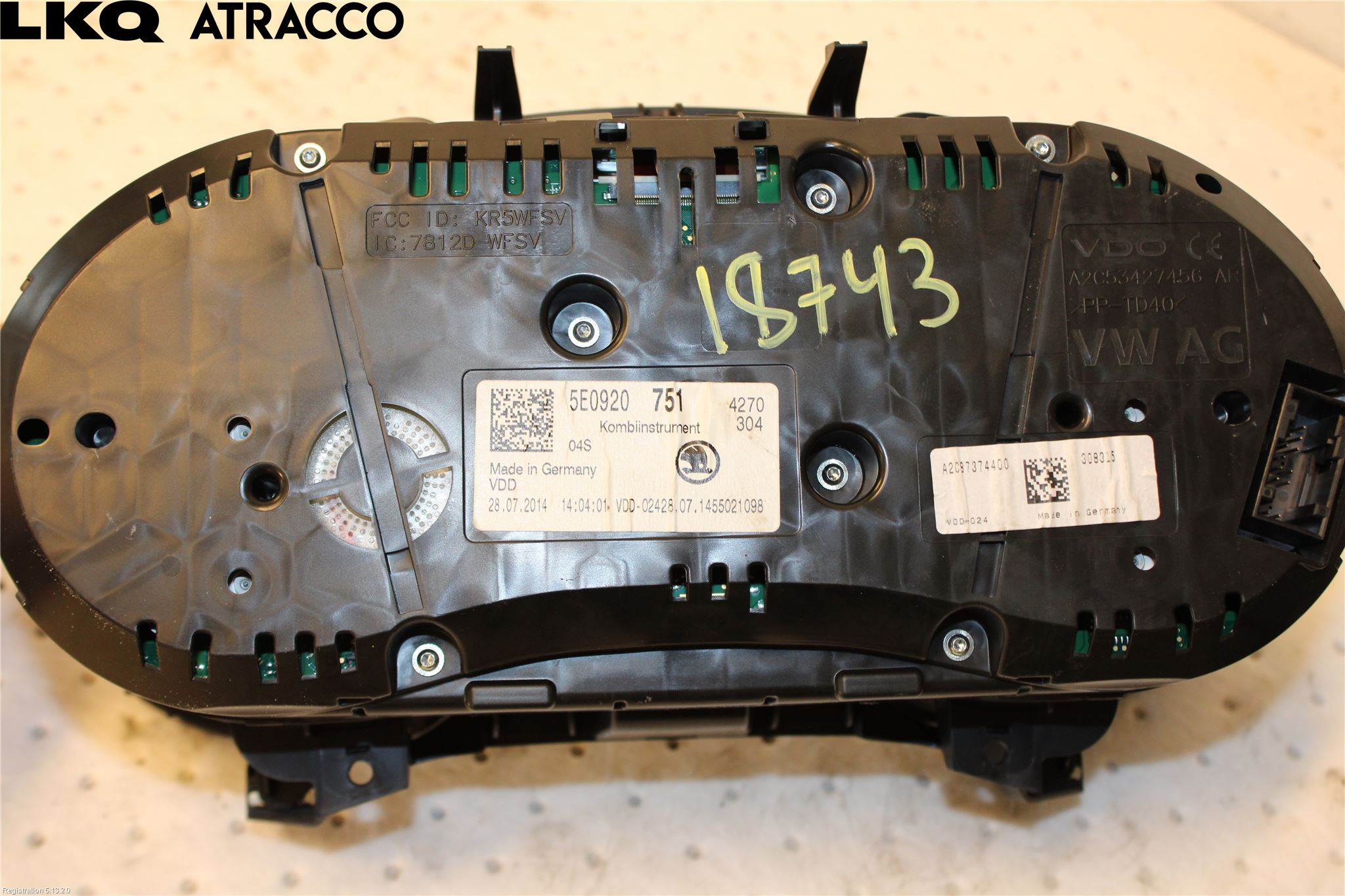 Skoda OCTAVIA (5E) 13-20 Instrument Hast