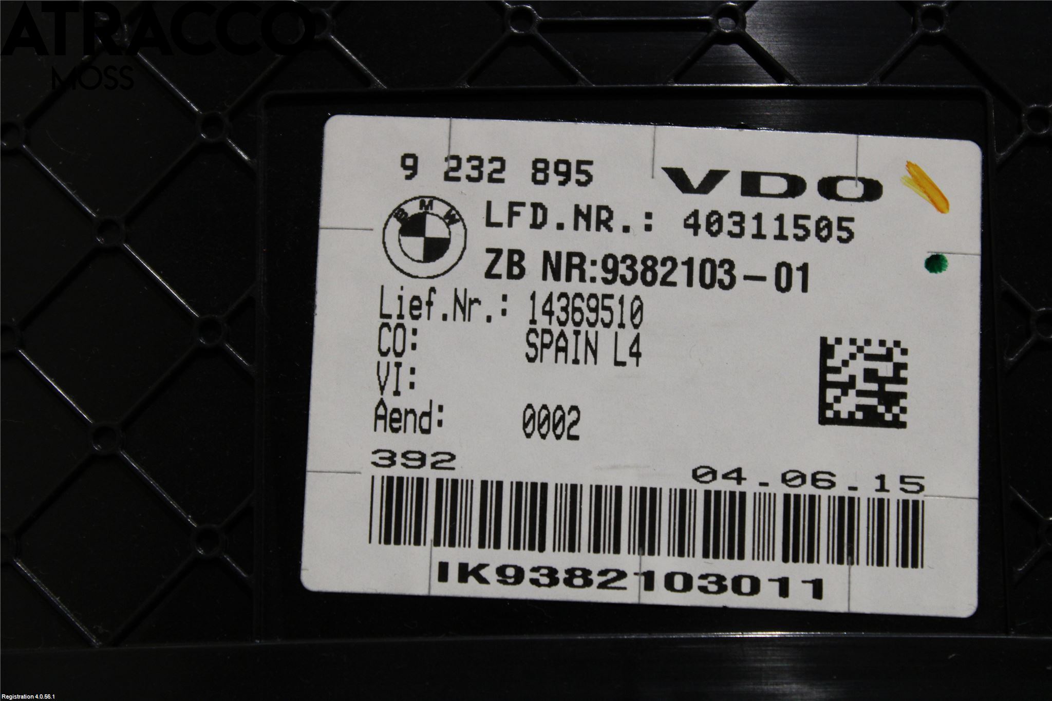 BMW 3 F30/F31/F80 12-19 Instrument Komb