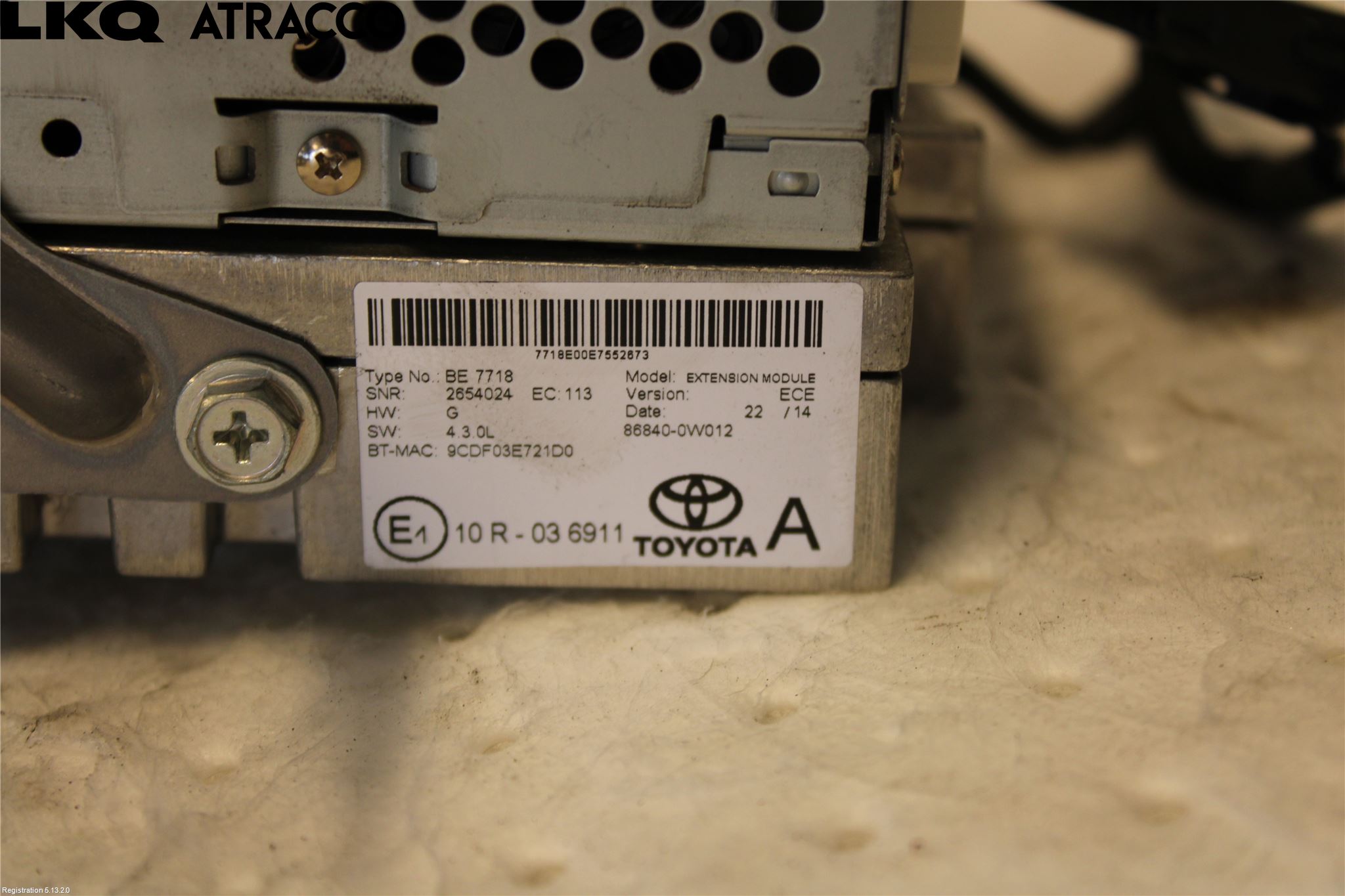 Toyota YARIS XP130 12-14 Radio