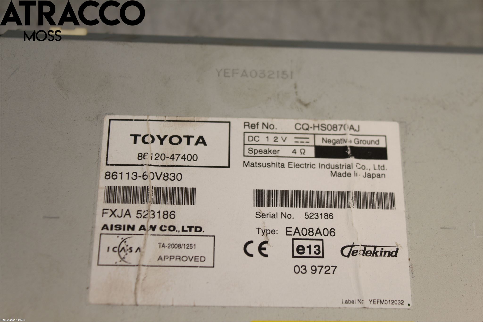 Toyota PRIUS ZVW30 09-20 Cd Radio - Multimediapanel