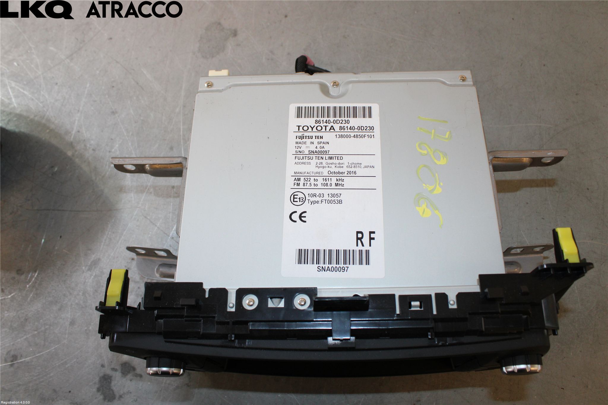 Toyota YARIS XP130 15-20 Radio