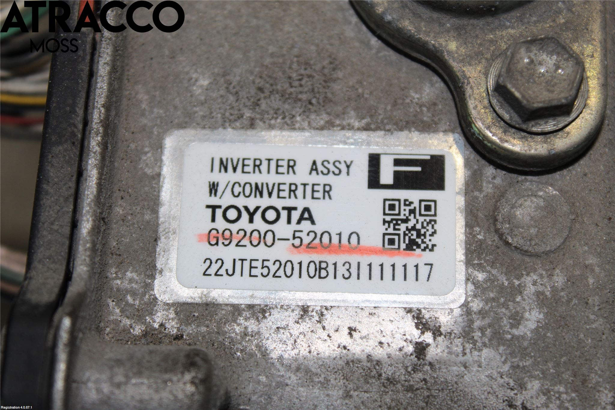 Toyota YARIS XP130 12-14 Inverter Hybrid