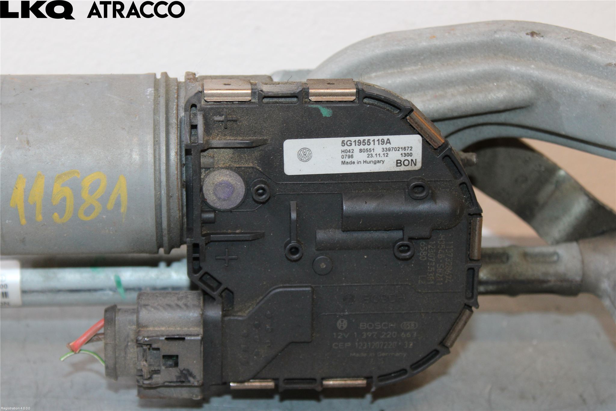 Volkswagen VW GOLF / E-GOLF VII 13-20 Torkarmotor Vindruta