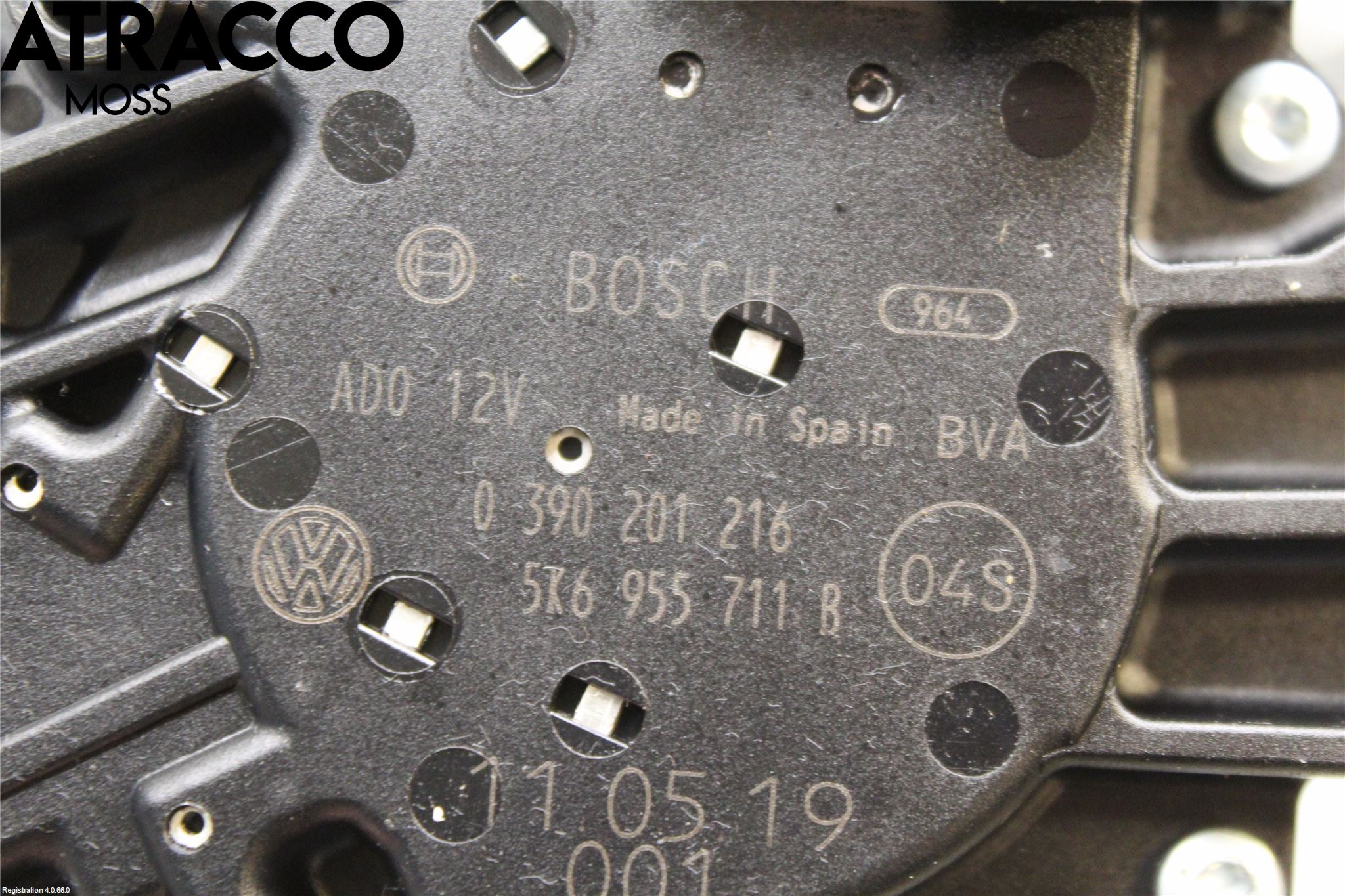 Volkswagen VW GOLF VI 09-13 Torkarmotor Baklucka