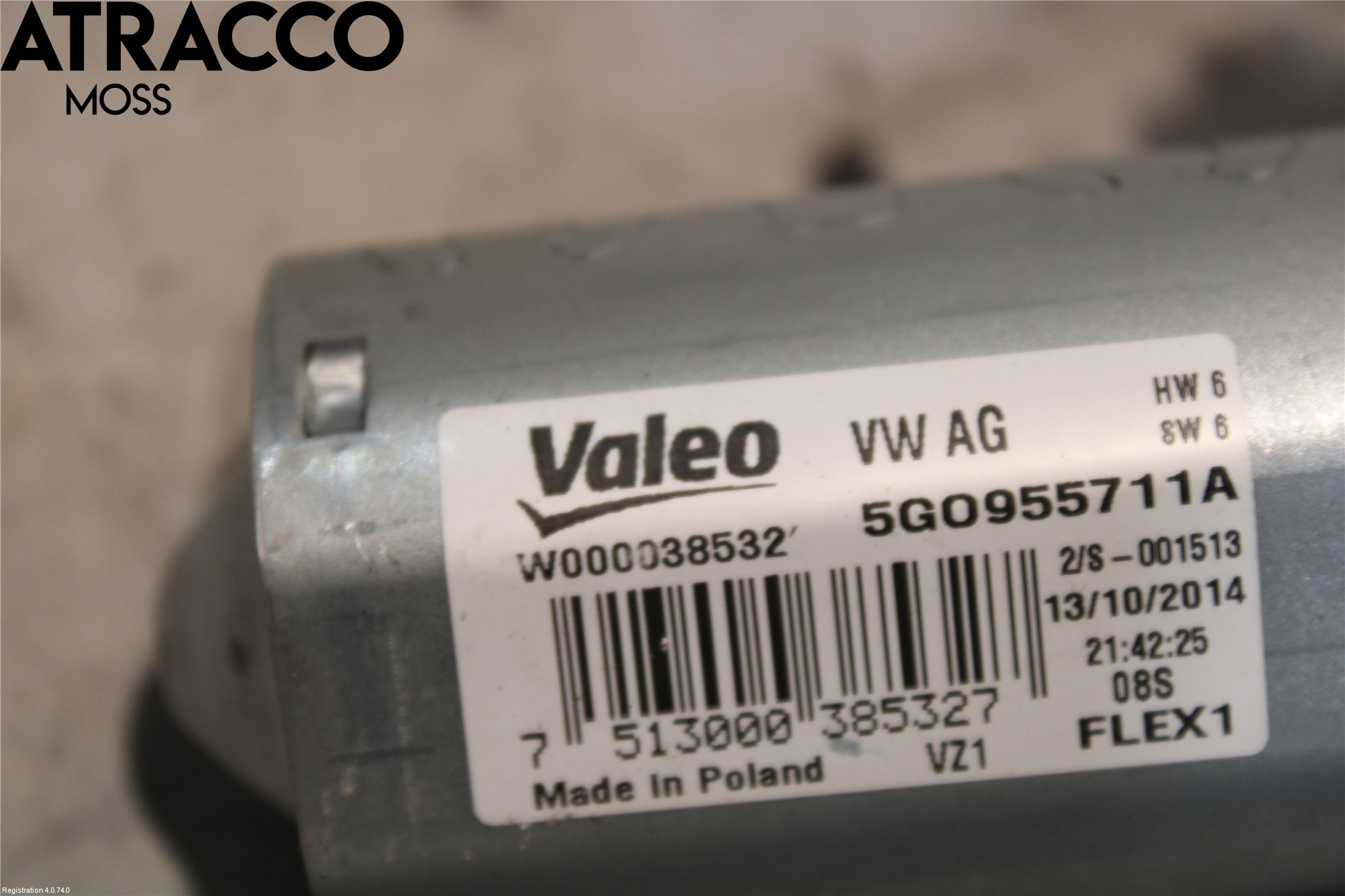 Volkswagen VW PASSAT 15-19 Torkarmotor Baklucka