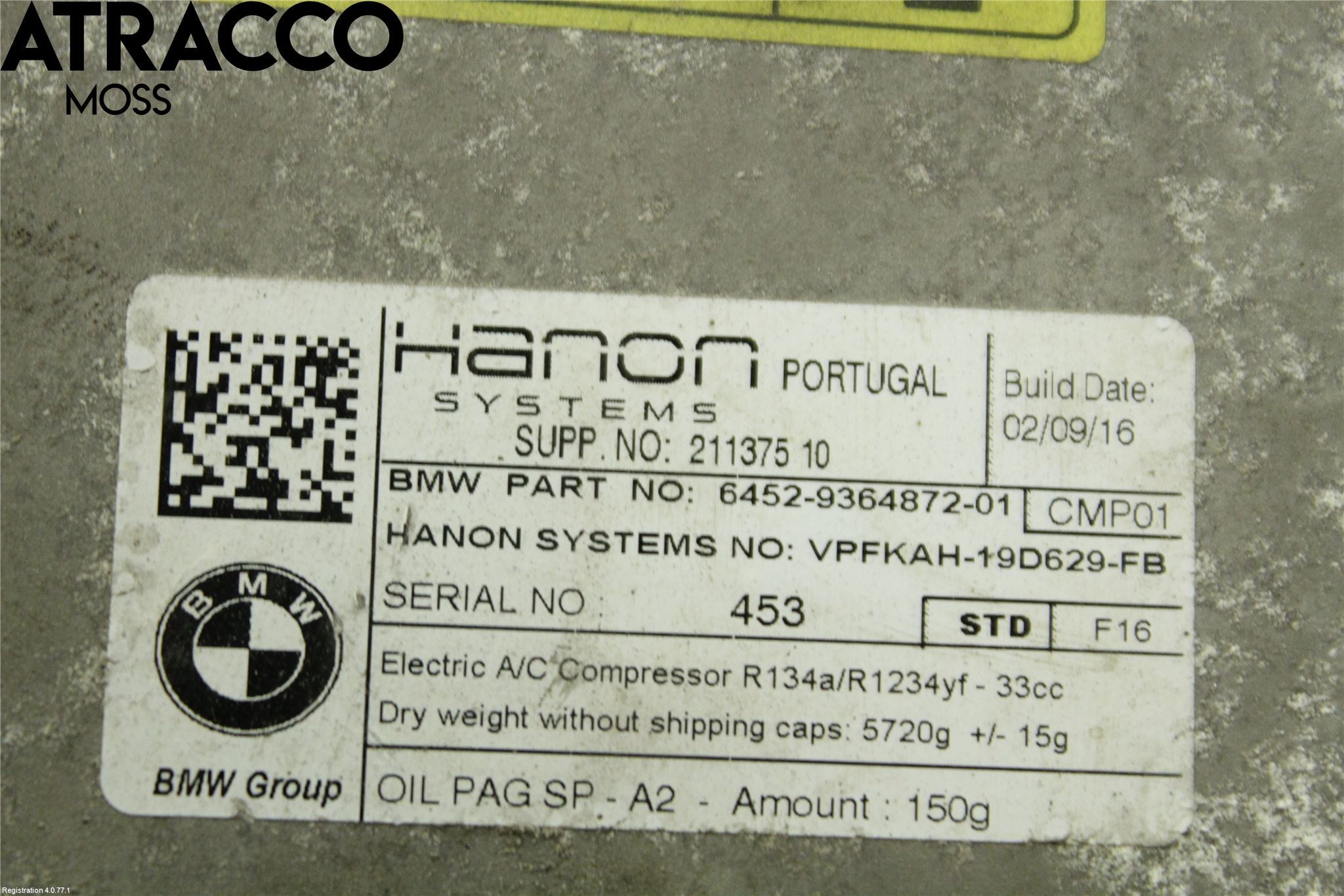 BMW 3 F30/F31/F80 12-19 Ac Kompressor