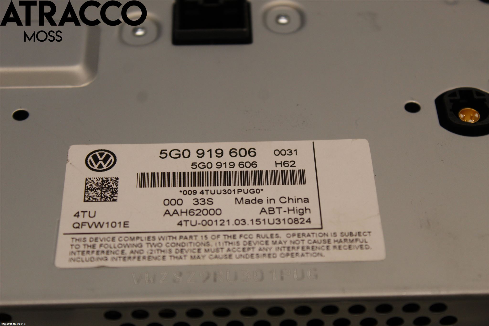 Volkswagen VW GOLF / E-GOLF VII 13-20 Multifunktionsdisplay