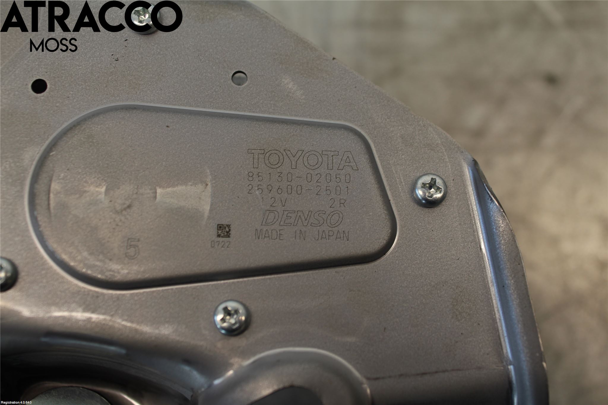 Toyota AURIS 13-19 Torkarmotor Baklucka