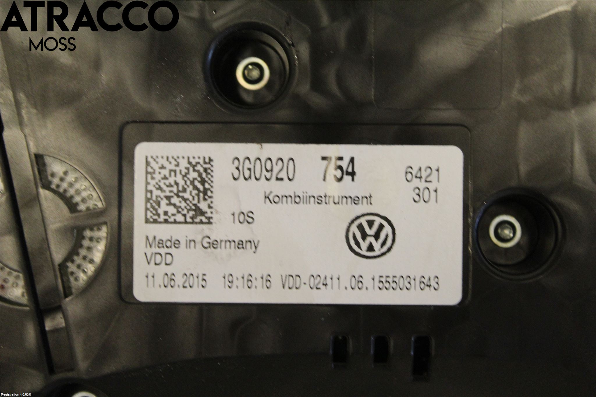 Volkswagen VW PASSAT 15-19 Instrument Komb
