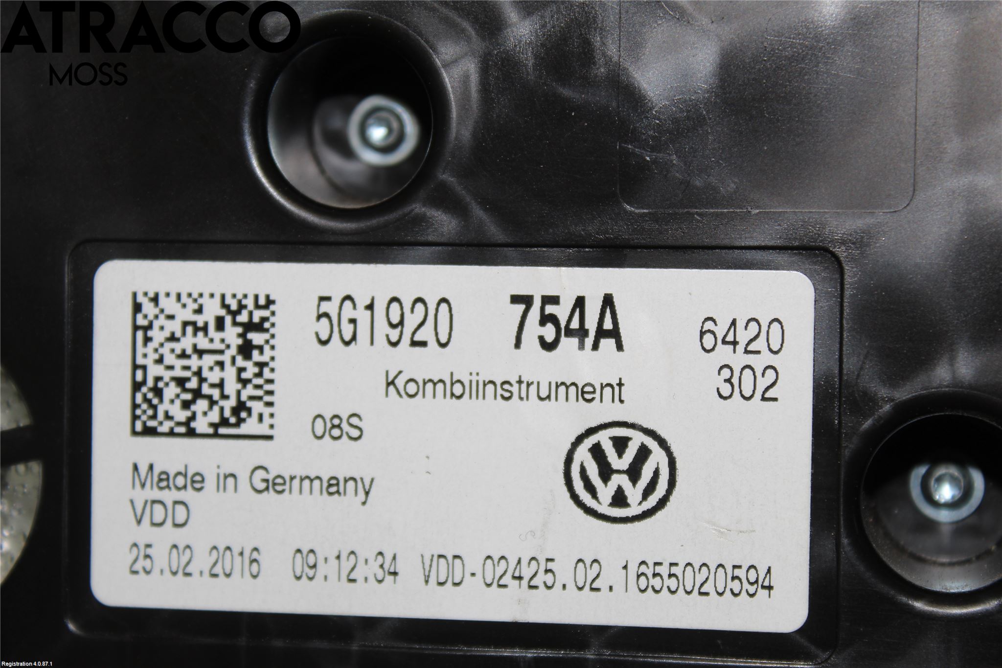 Volkswagen VW GOLF / E-GOLF VII 13-20 Instrument Komb