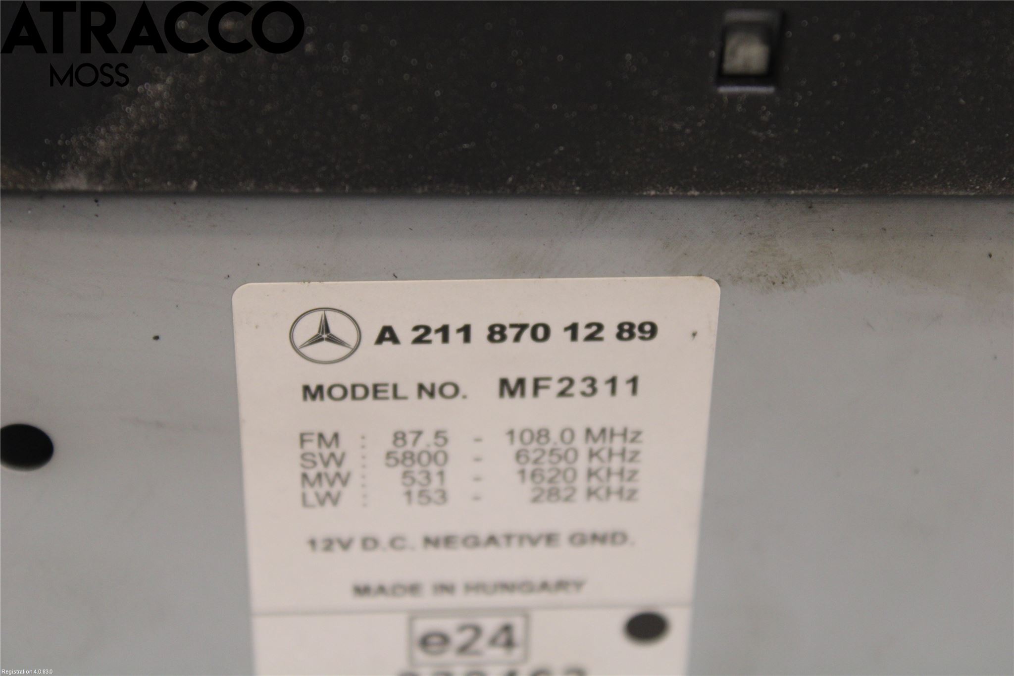 Mercedes-Benz MB E-KLASS (W211) 02-09 Cd Radio - Multimediapanel