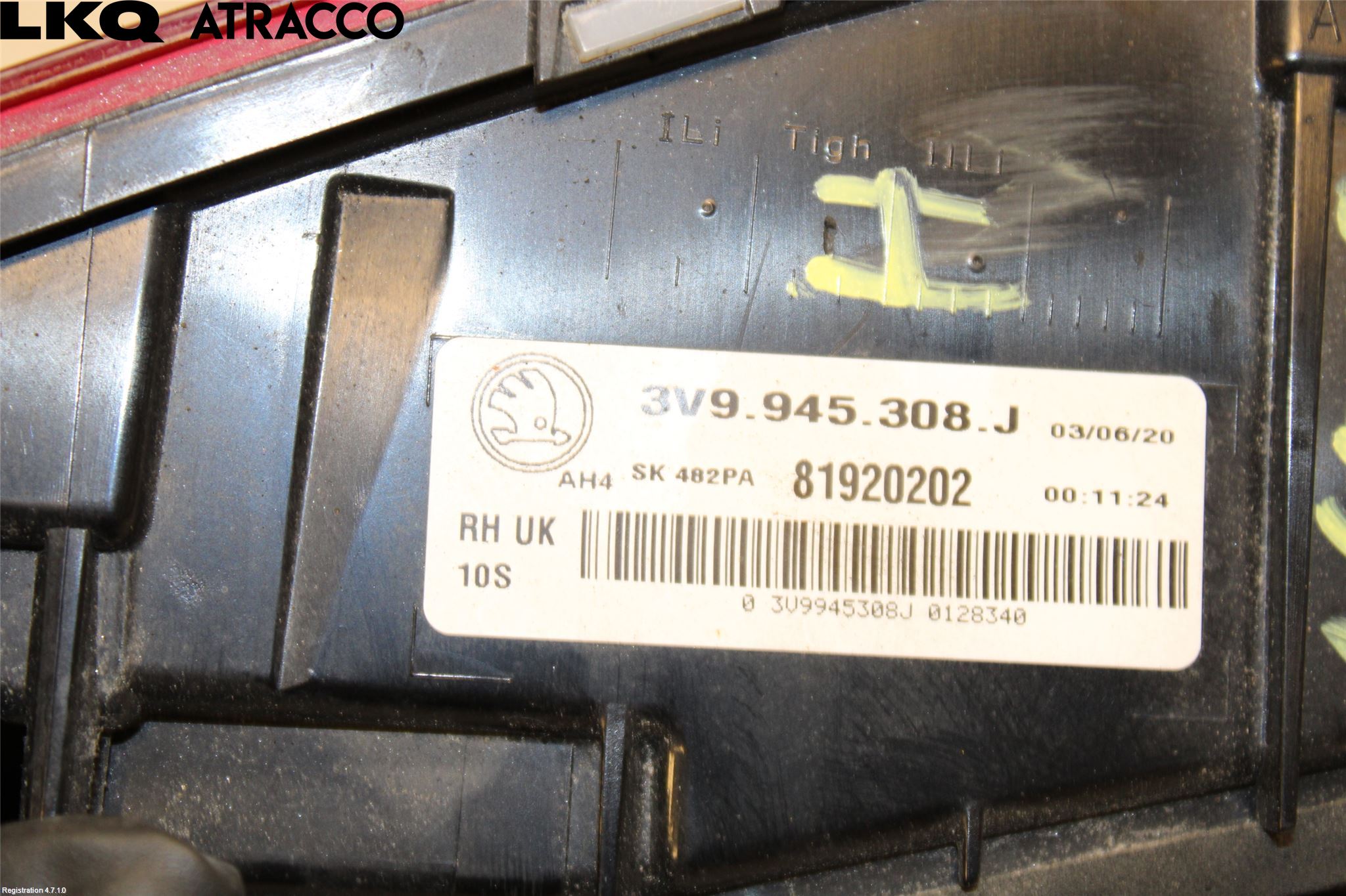Skoda SUPERB 16-24 Bakljus Lucka Hö