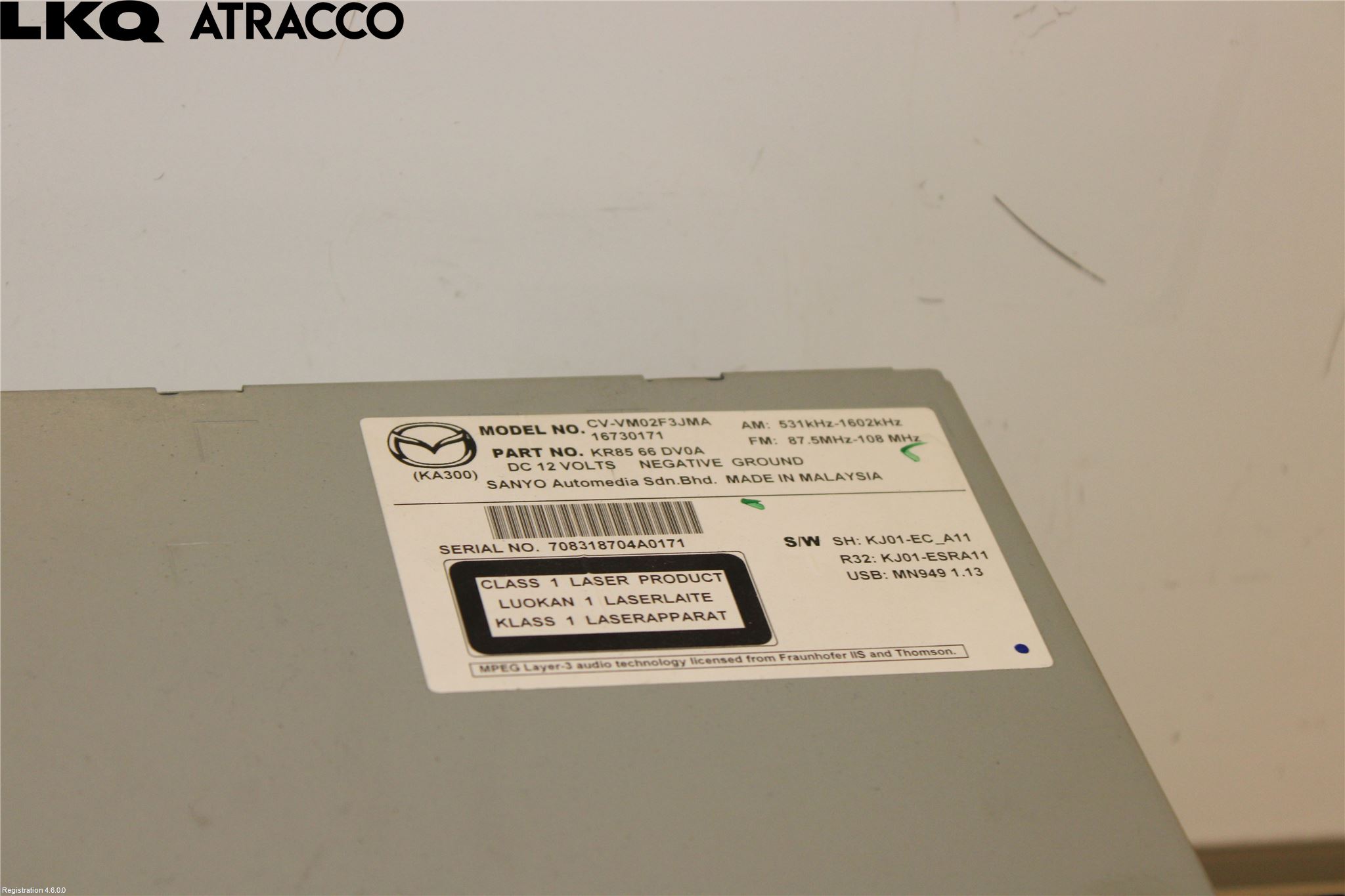 Mazda CX-5 12-17 Cd Radio - Multimediapanel