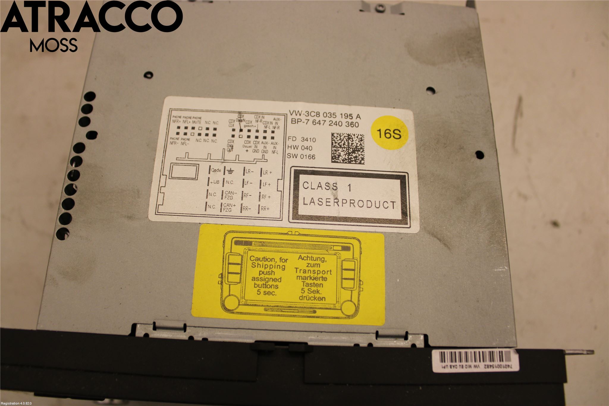 Volkswagen VW GOLF PLUS/CROSS GOLF 04-14 Cd Radio - Multimediapanel