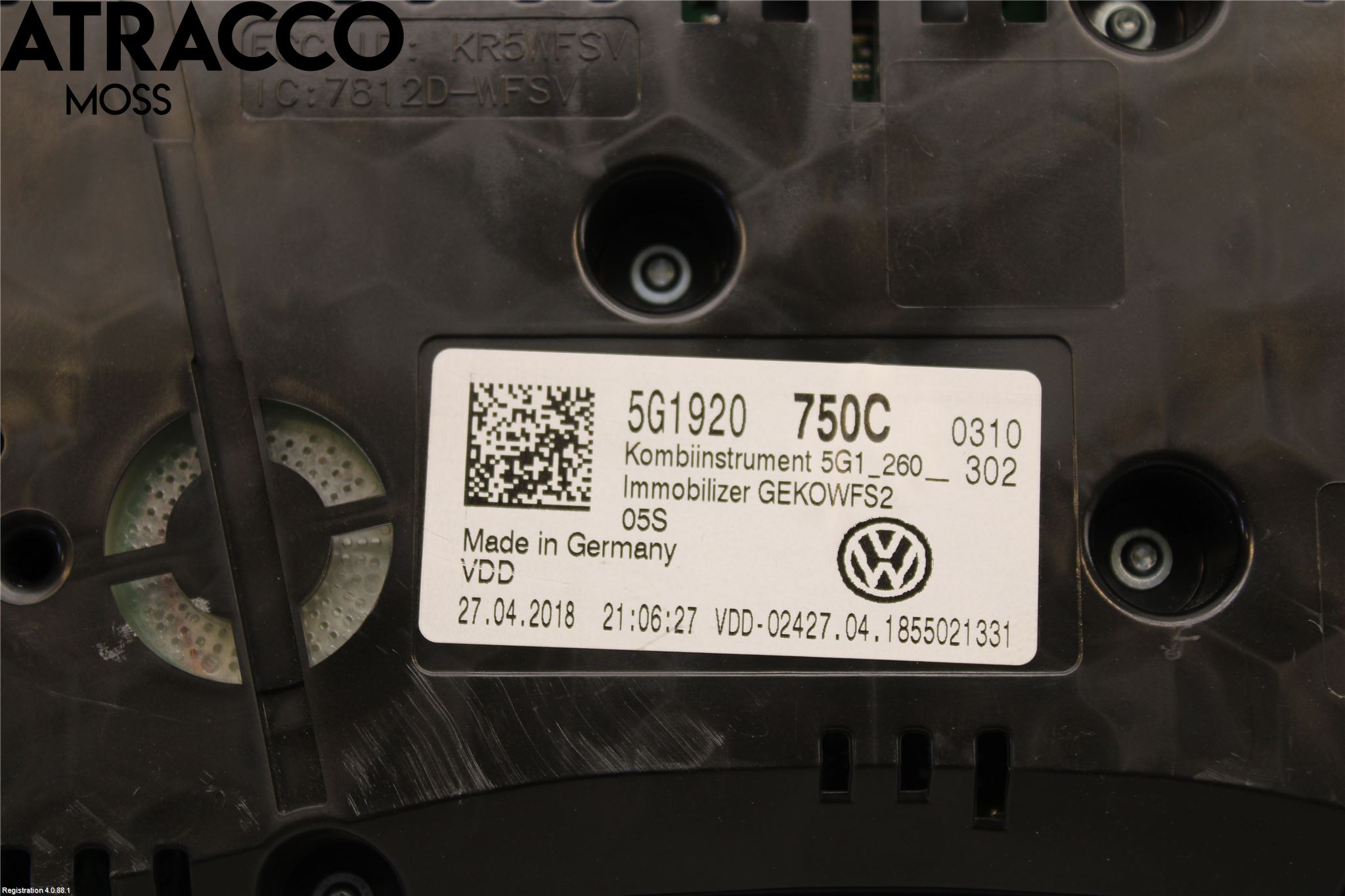 Volkswagen VW GOLF / E-GOLF VII 13-20 Instrument Komb