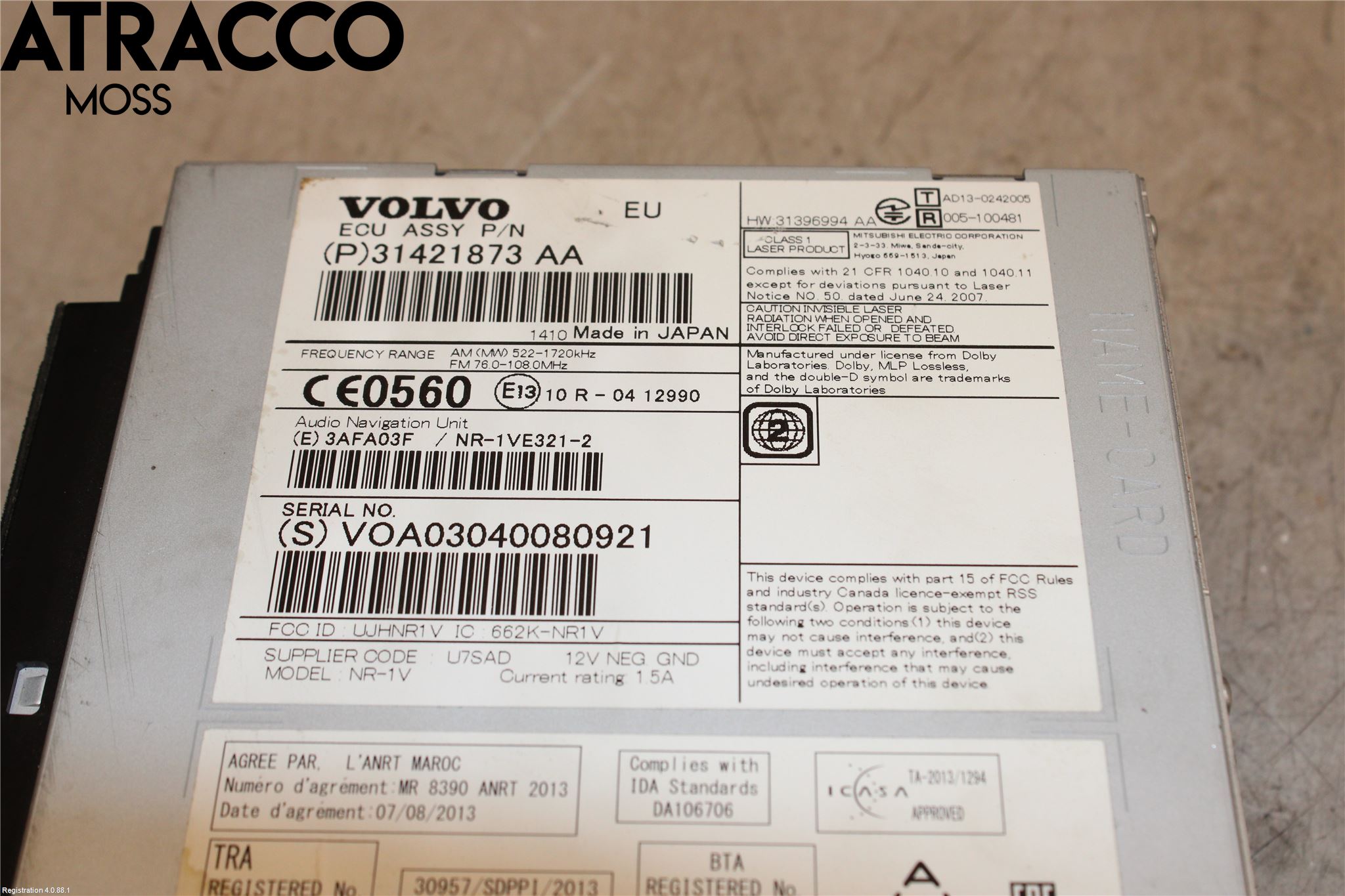 Volvo V40 12-19 Cd Radio - Multimediapanel