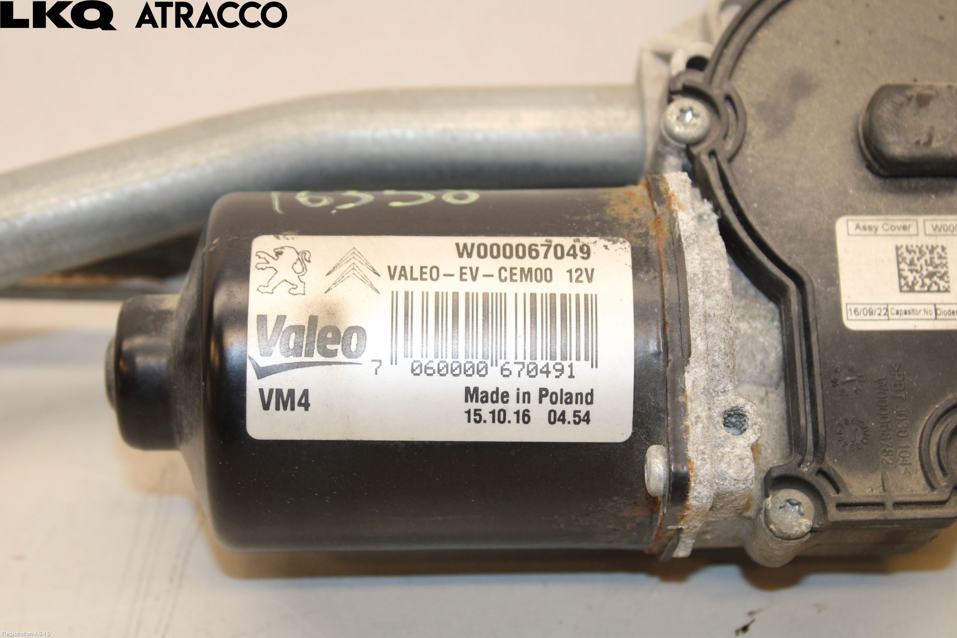 Peugeot EXPERT/E-EXPERT 17- Torkarmotor Vindruta