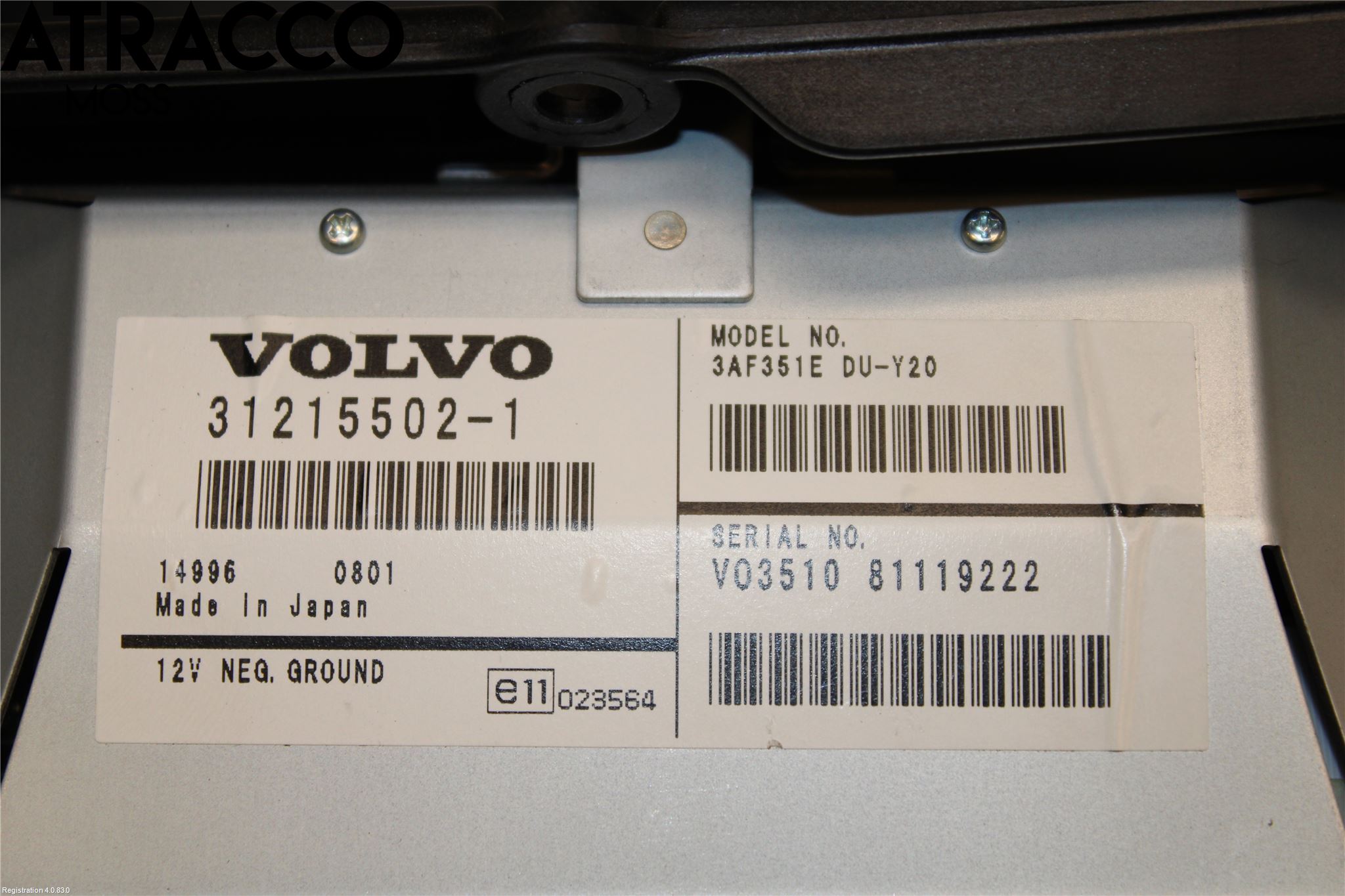 Volvo XC70 08-13 Multifunktionsdisplay