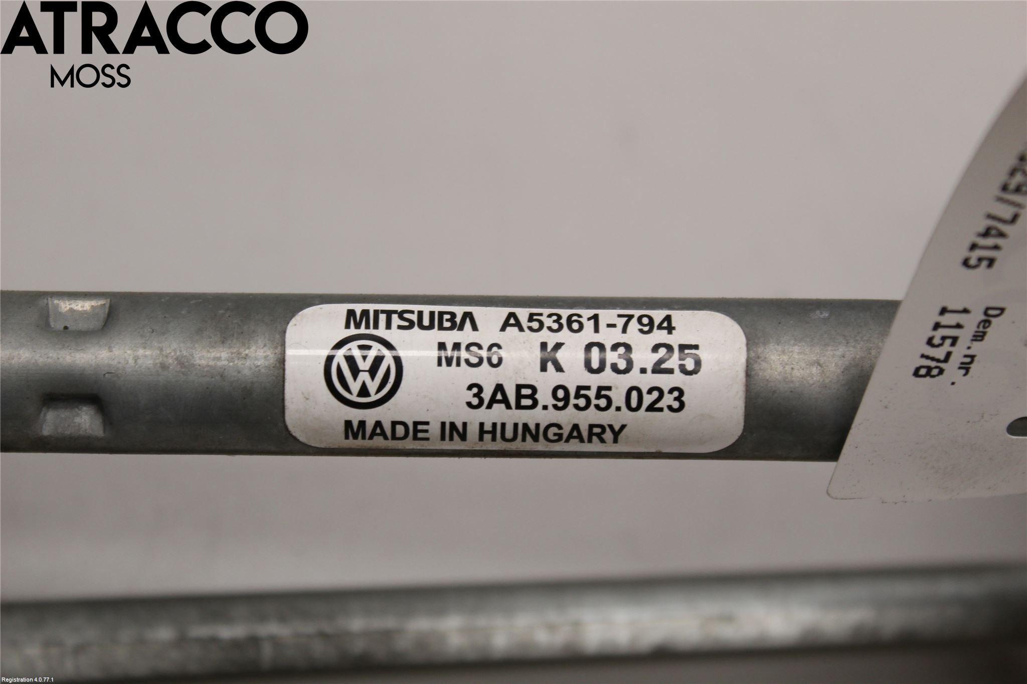 Volkswagen VW PASSAT 11-14 Torkarmotor Vindruta
