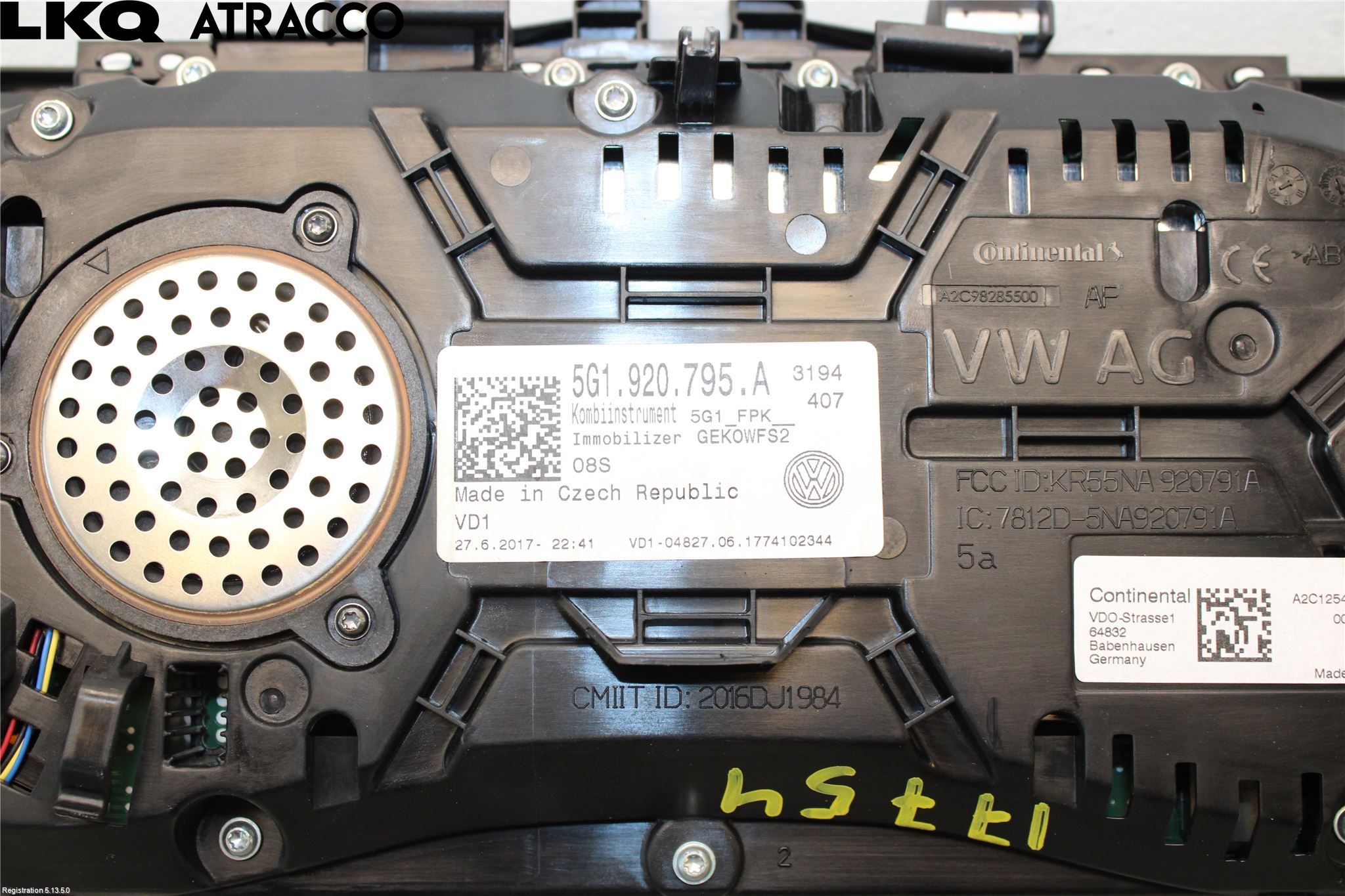Volkswagen VW GOLF / E-GOLF VII 13-20 Instrument Hast