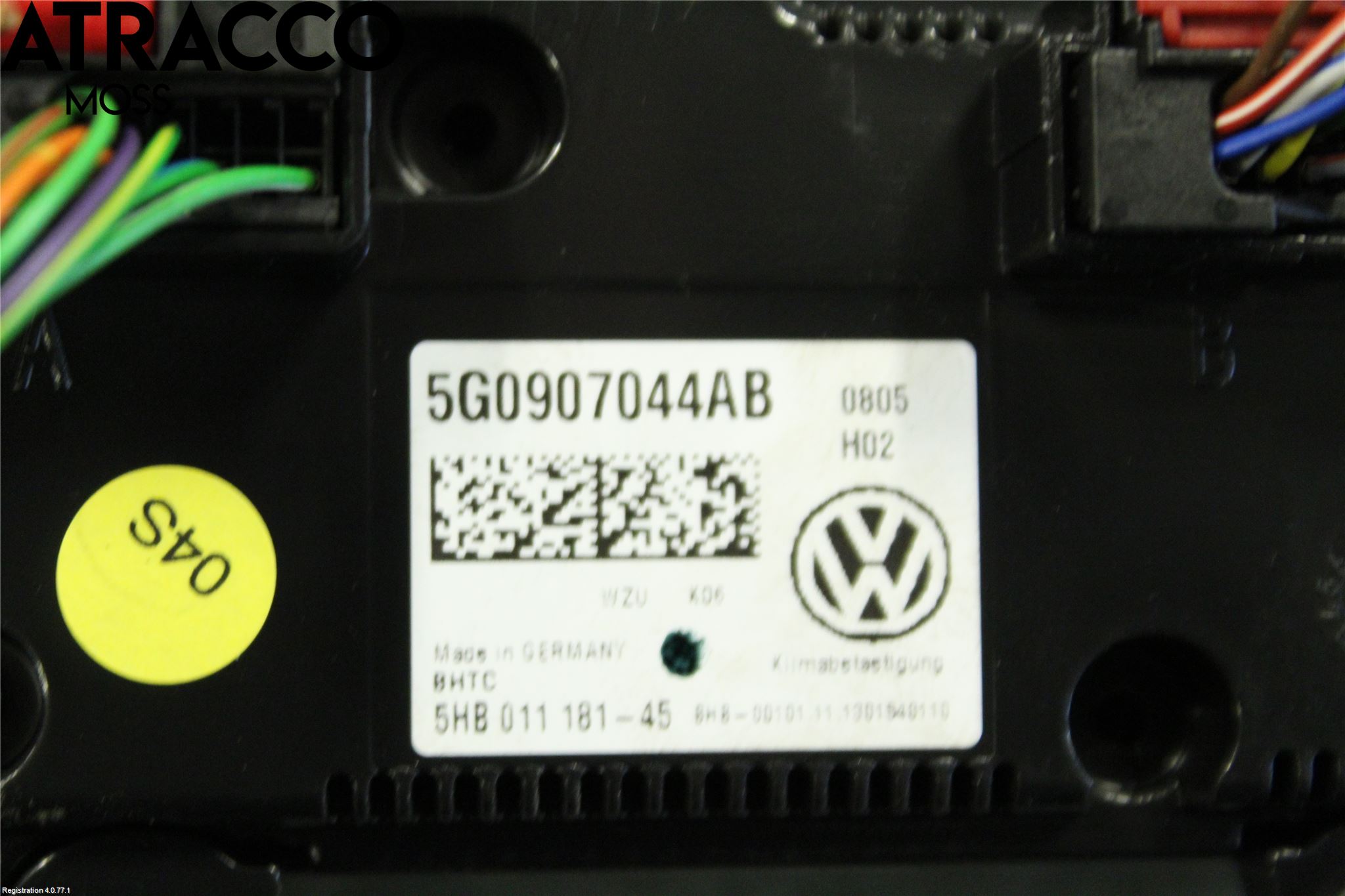Volkswagen VW GOLF / E-GOLF VII 13-20 Ac Styrenhet Ac Manöveren