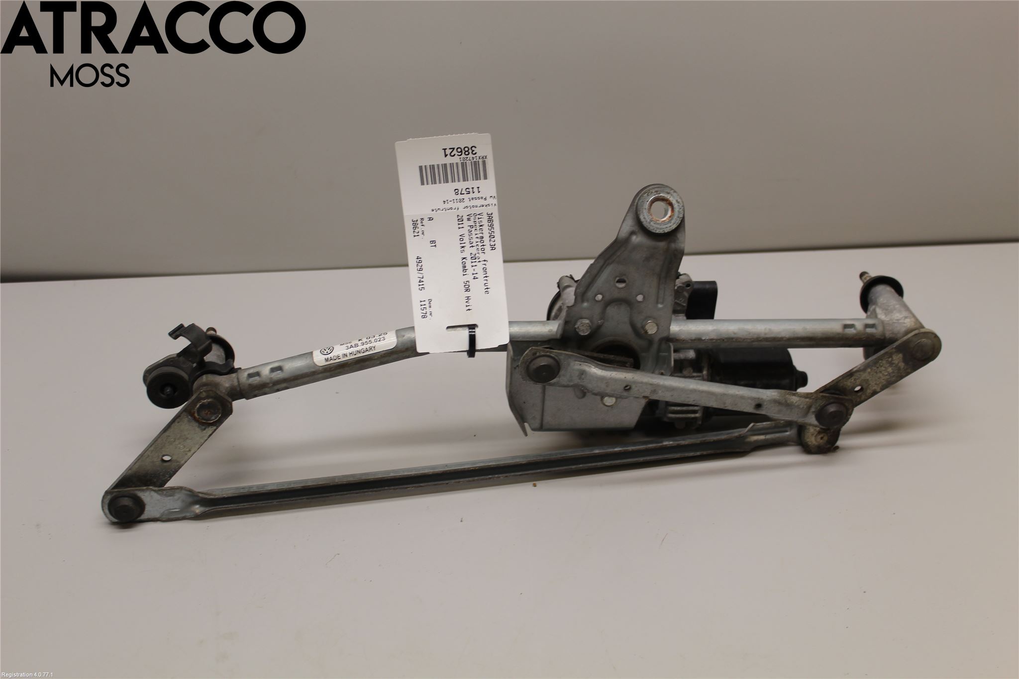 Volkswagen VW PASSAT 11-14 Torkarmotor Vindruta