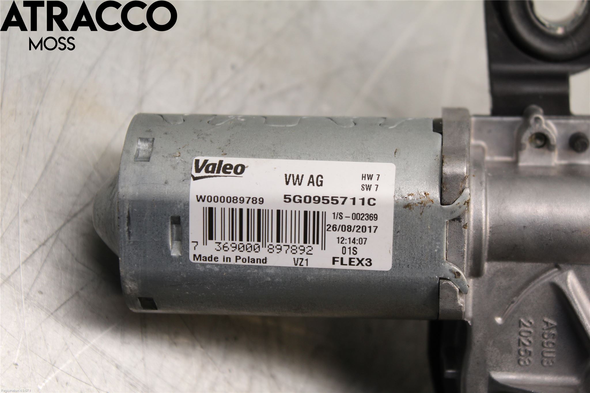 Volkswagen VW GOLF / E-GOLF VII 13-20 Torkarmotor Baklucka