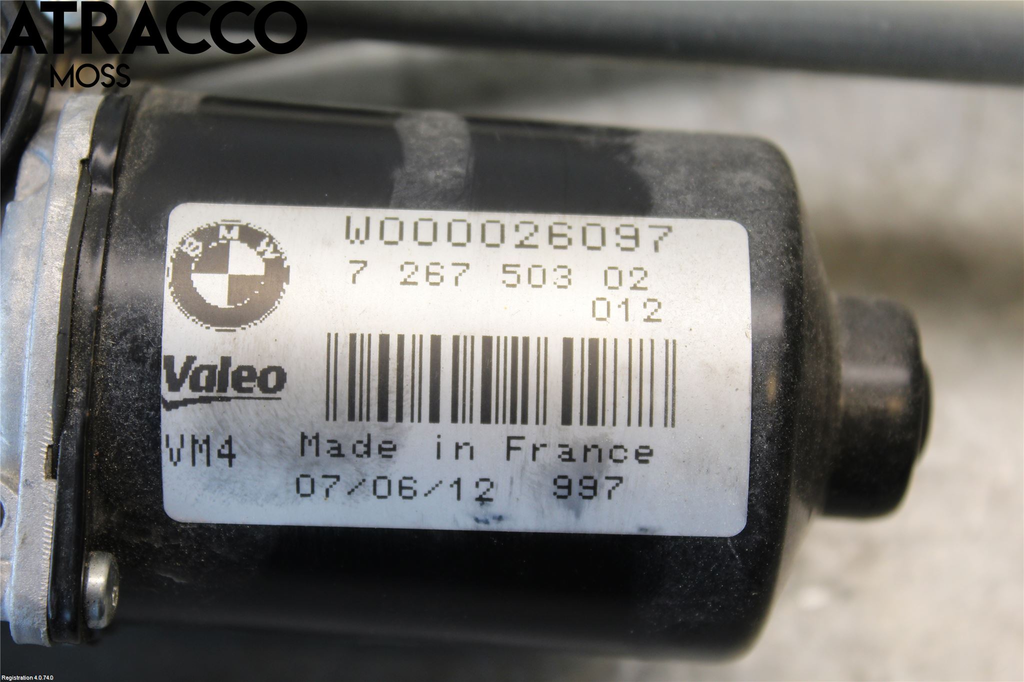 BMW 3 F30/F31/F80 12-19 Torkarmotor Vindruta