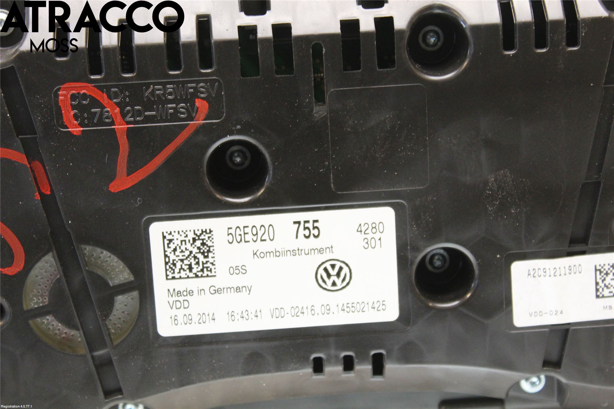 Volkswagen VW GOLF / E-GOLF VII 13-20 Instrument Komb