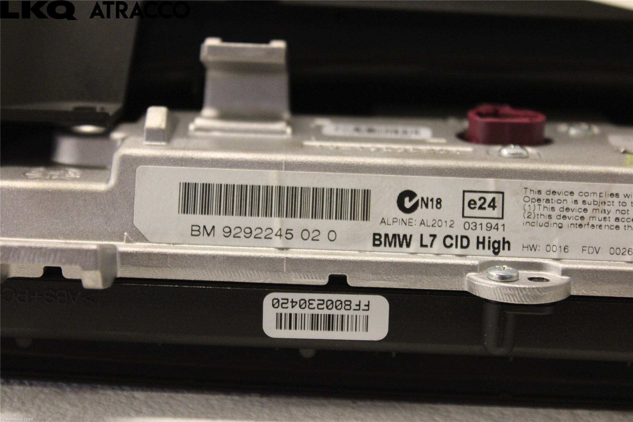 BMW 1 F20/F21 11-19 Multifunktionsdisplay