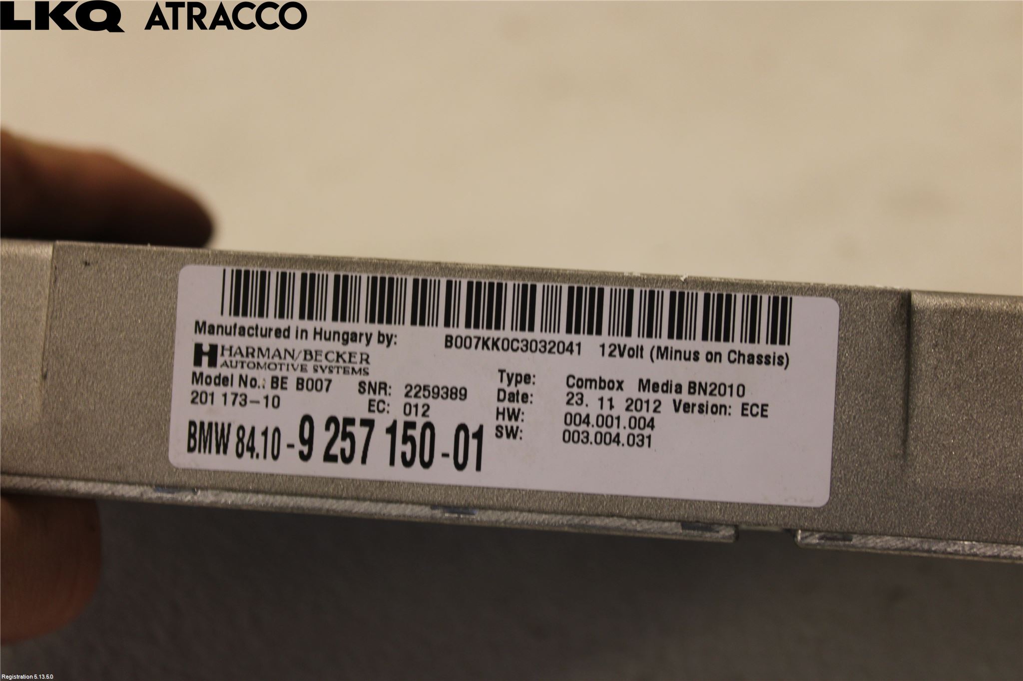 BMW 1 F20/F21 11-19 Radio Övrigt
