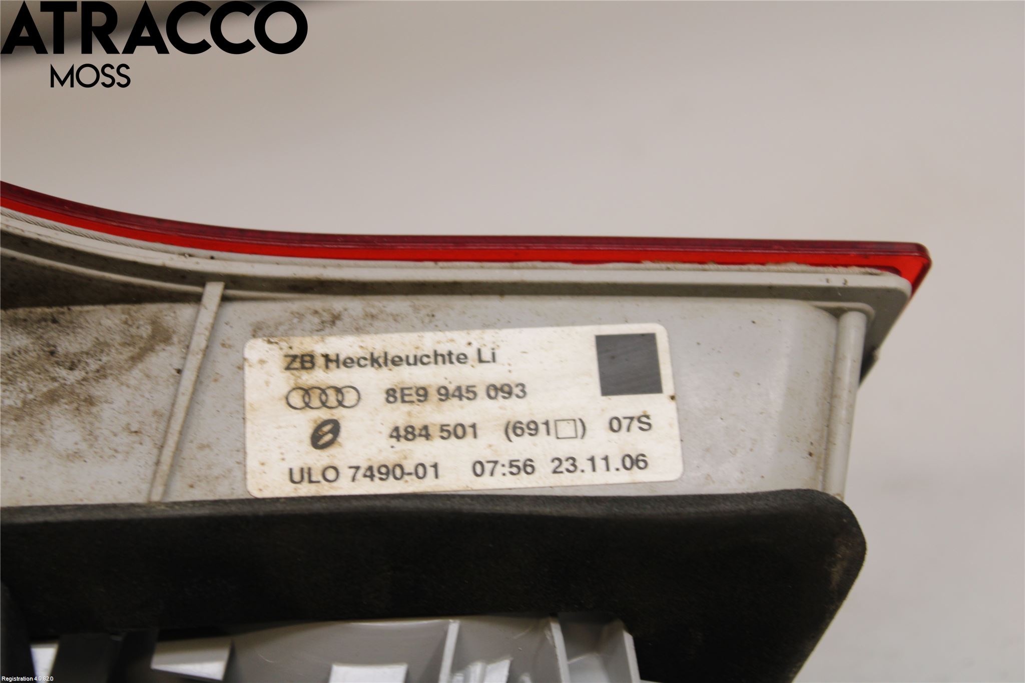 Audi A4/S4 05-07 Bakljus Lucka Vä