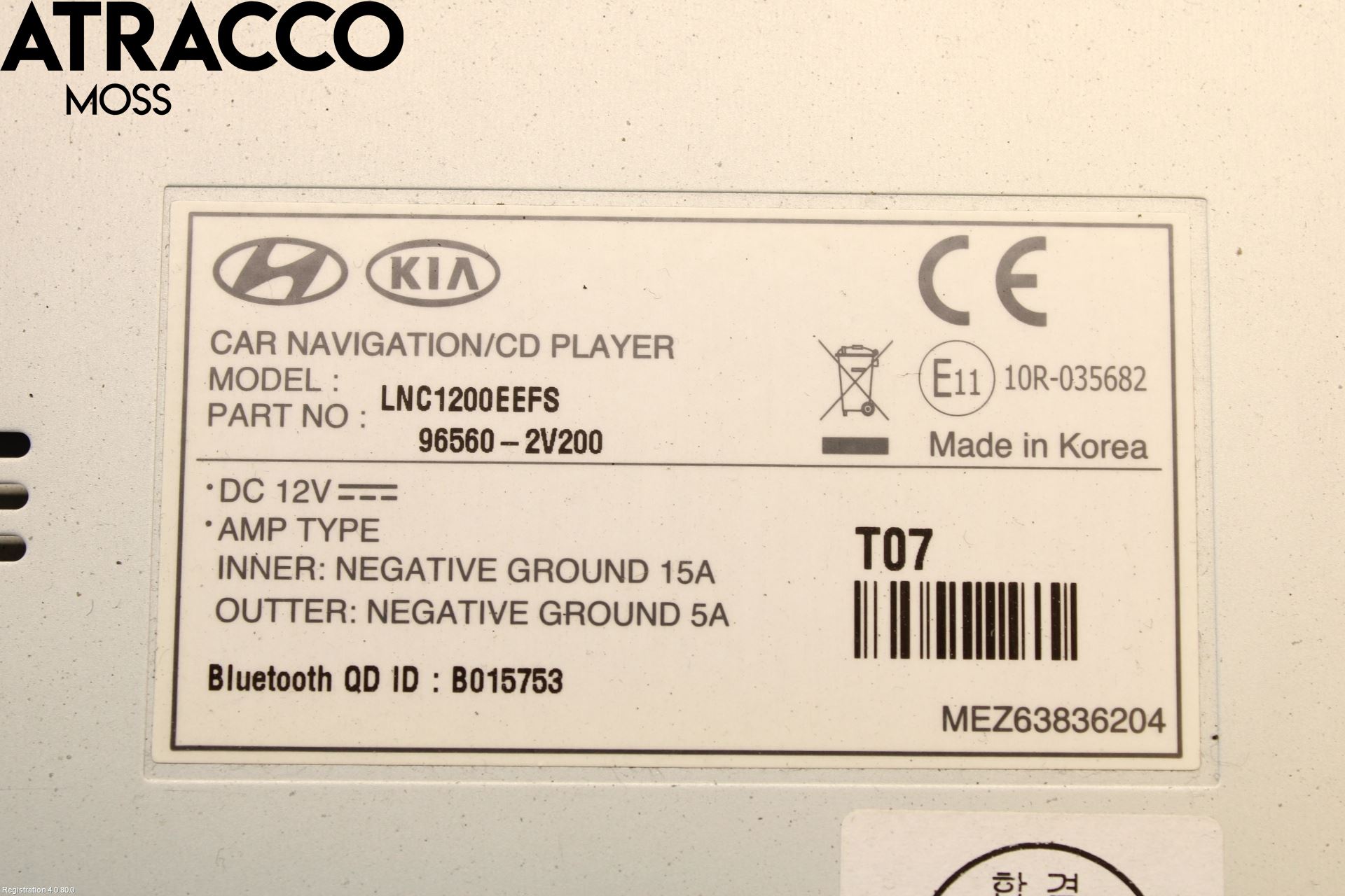 Hyundai VELOSTER 12-17 Cd Radio - Multimediapanel