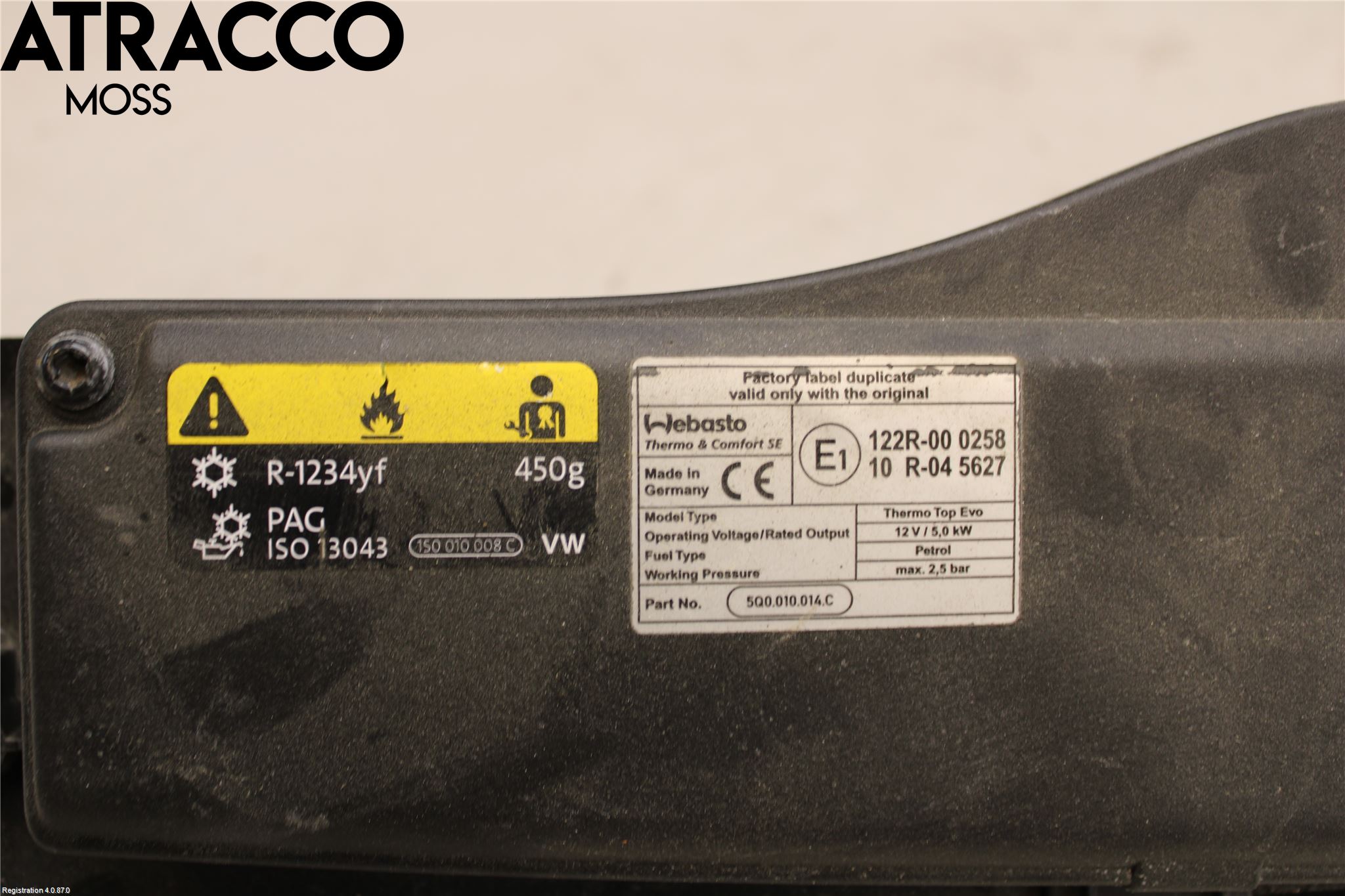 Volkswagen VW GOLF / E-GOLF VII 13-20 Deflektor Plåt-Plast Kylning