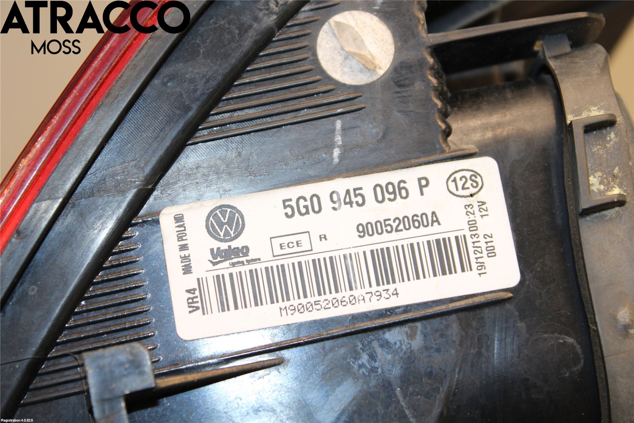 Volkswagen VW GOLF / E-GOLF VII 13-20 Bakljus Höger