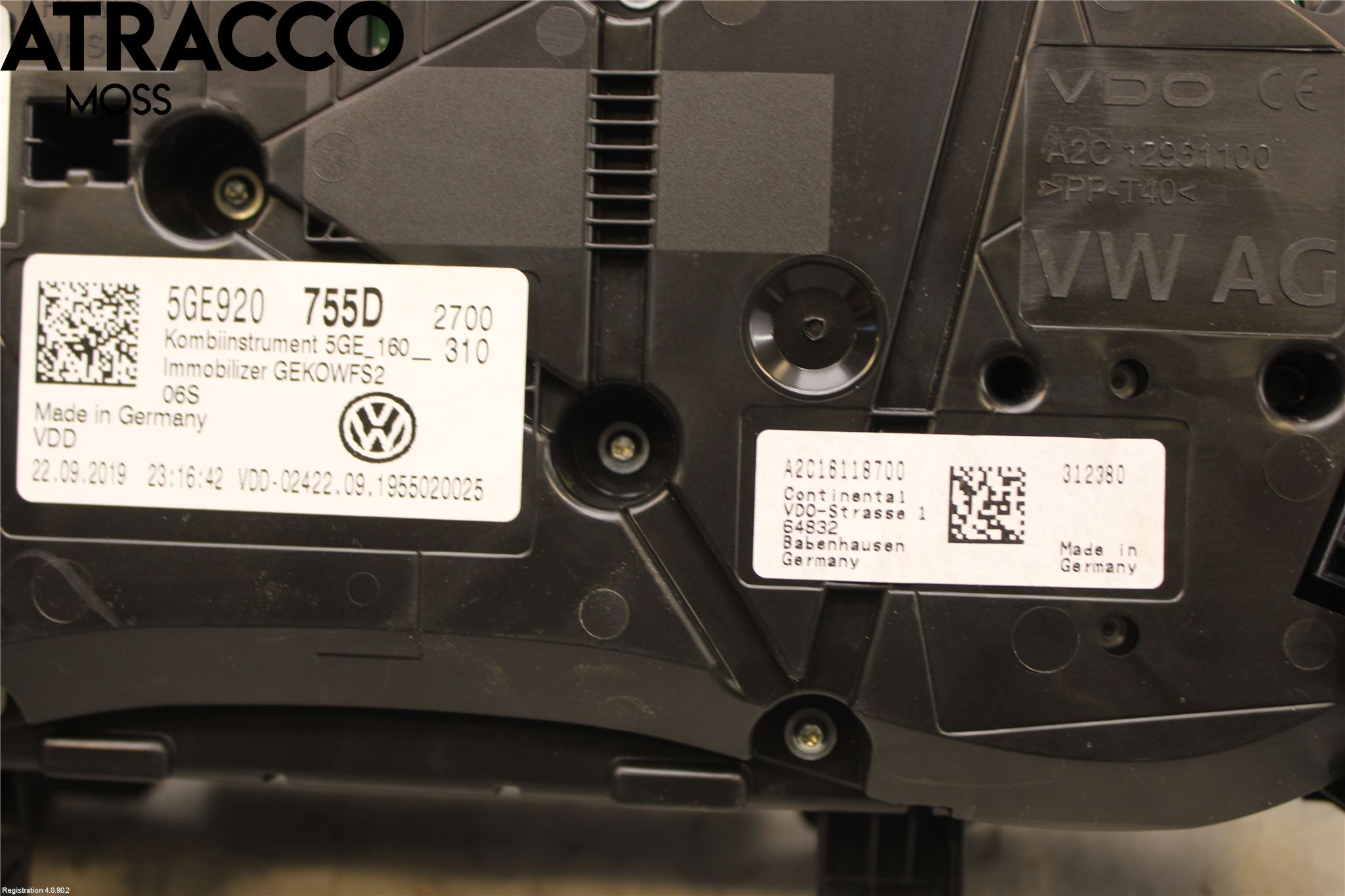 Volkswagen VW GOLF / E-GOLF VII 13-20 Instrument Komb