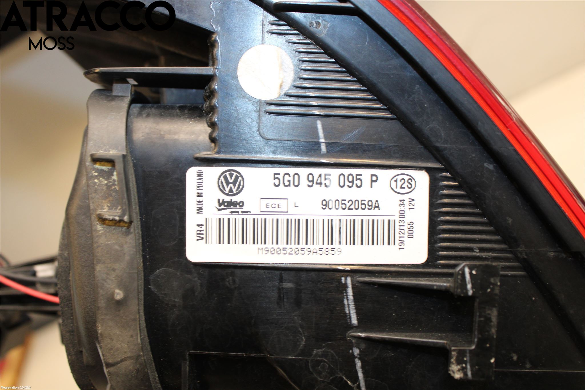 Volkswagen VW GOLF / E-GOLF VII 13-20 Bakljus Vänster