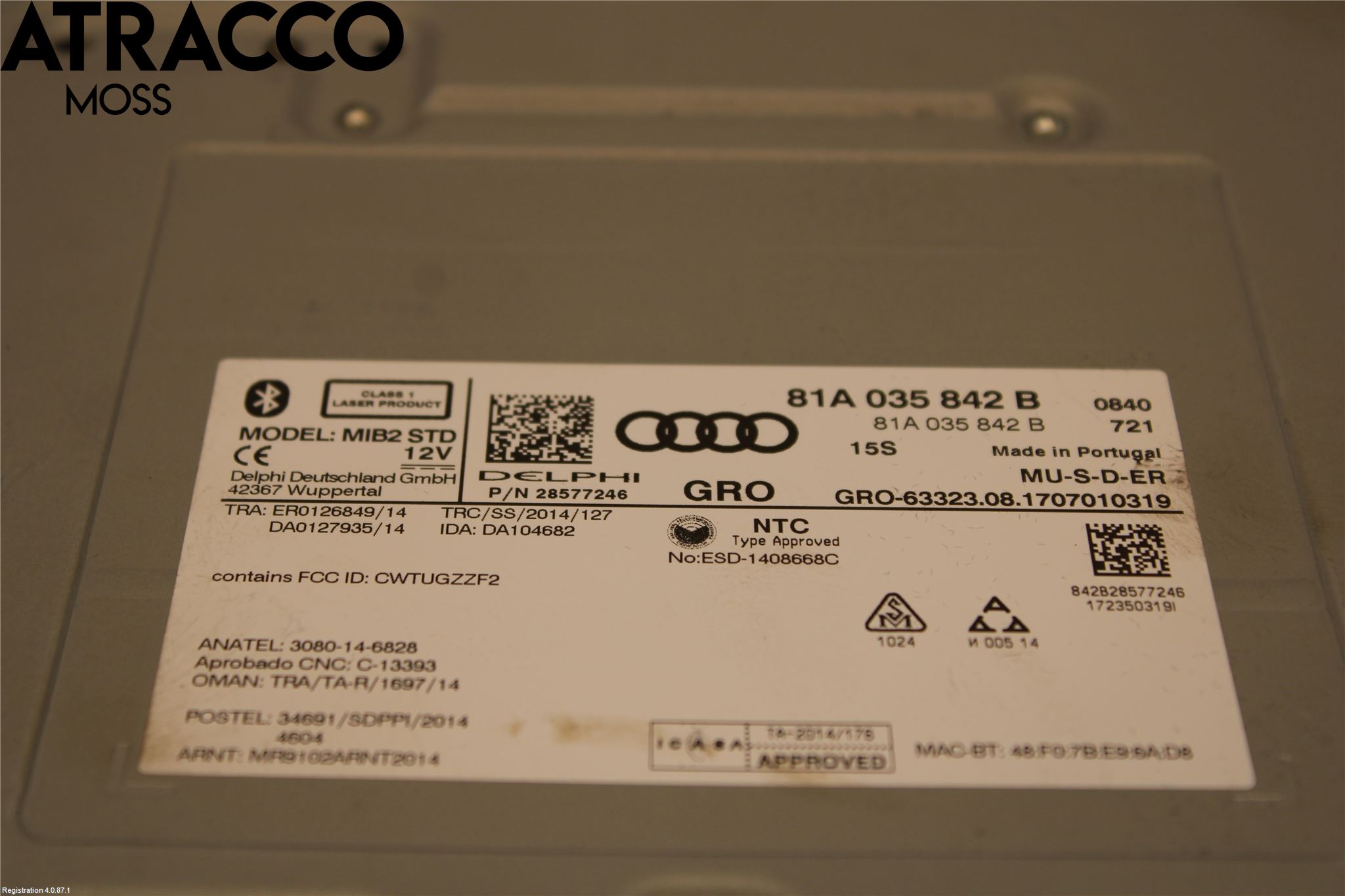 Audi A3/S3 8V 13-20 Dvd