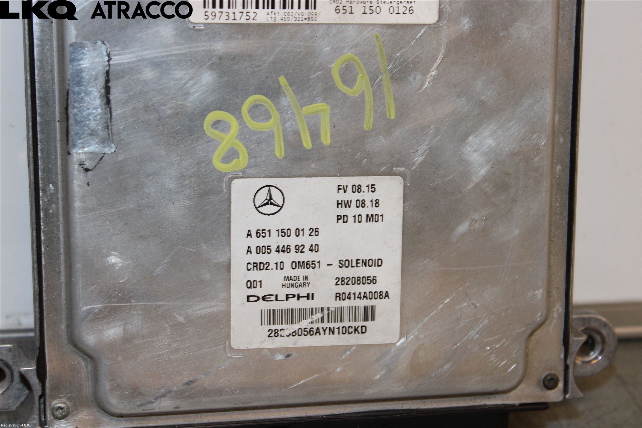Mercedes-Benz MB C-KLASS (W204) 07-15 Styrenhet Insprut Bensin