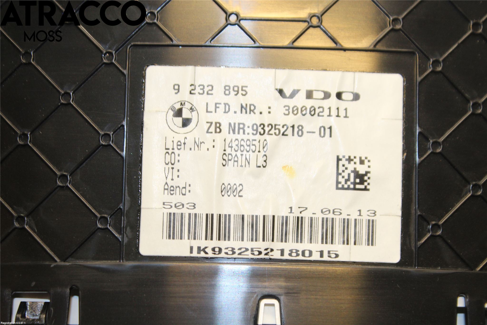BMW 3 F30/F31/F80 12-19 Instrument Komb