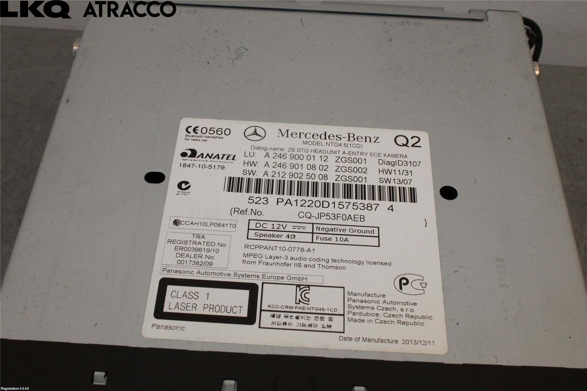 Mercedes-Benz MB GLA-KLASS (X156) 13-20 Radio