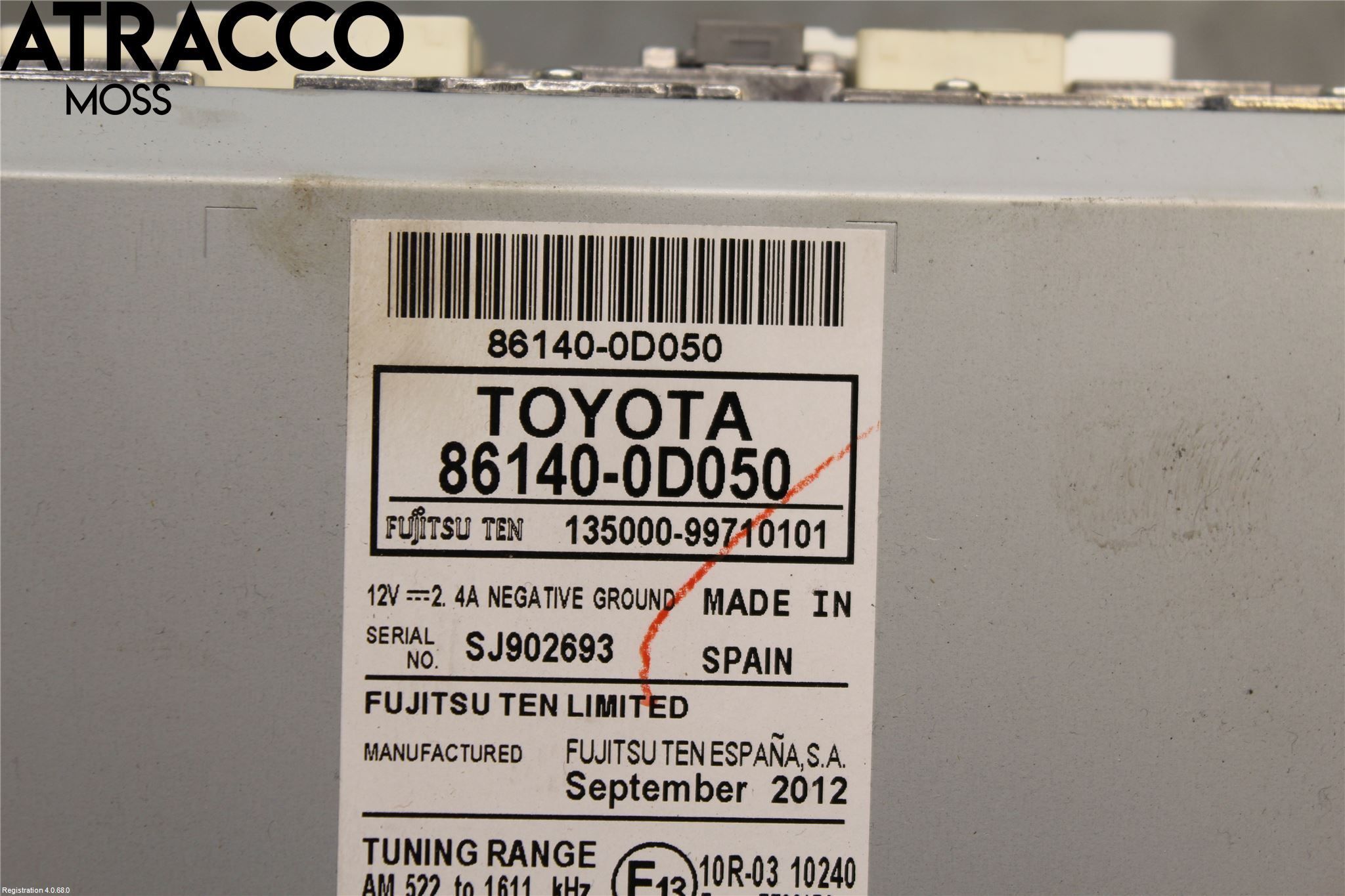 Toyota YARIS XP130 12-14 Cd Radio - Multimediapanel