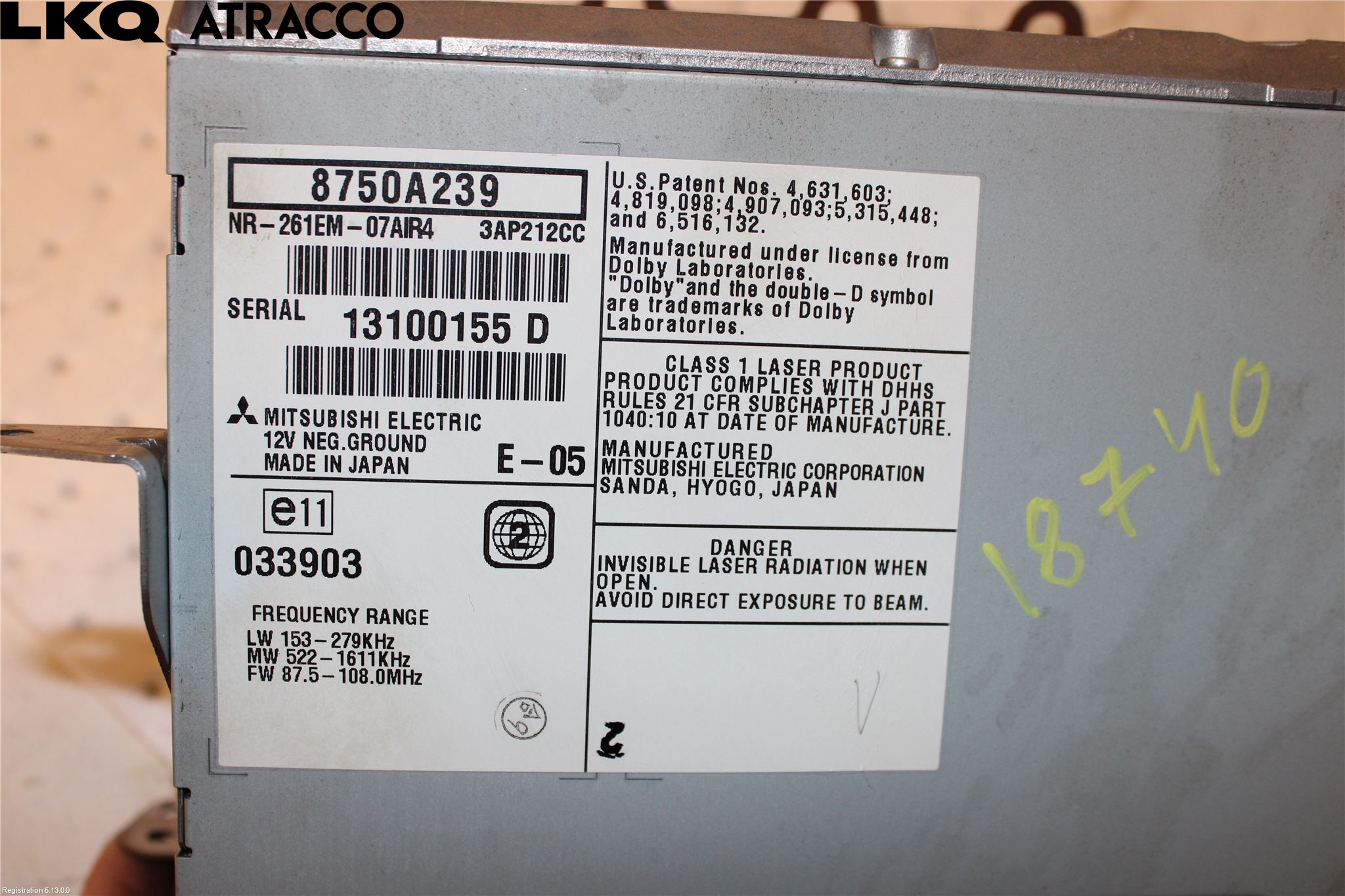 Mitsubishi ASX 10-22 Radio