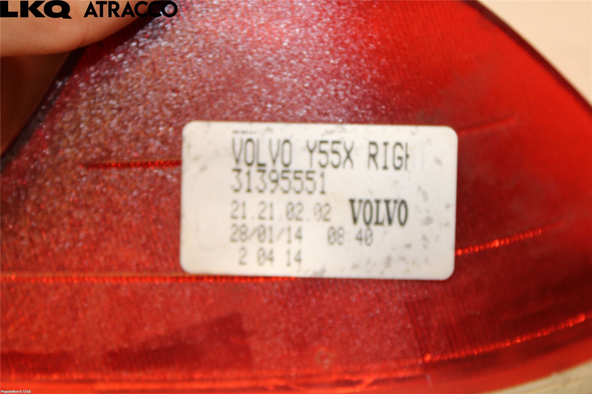 Volvo V40 12-19 Backlampa