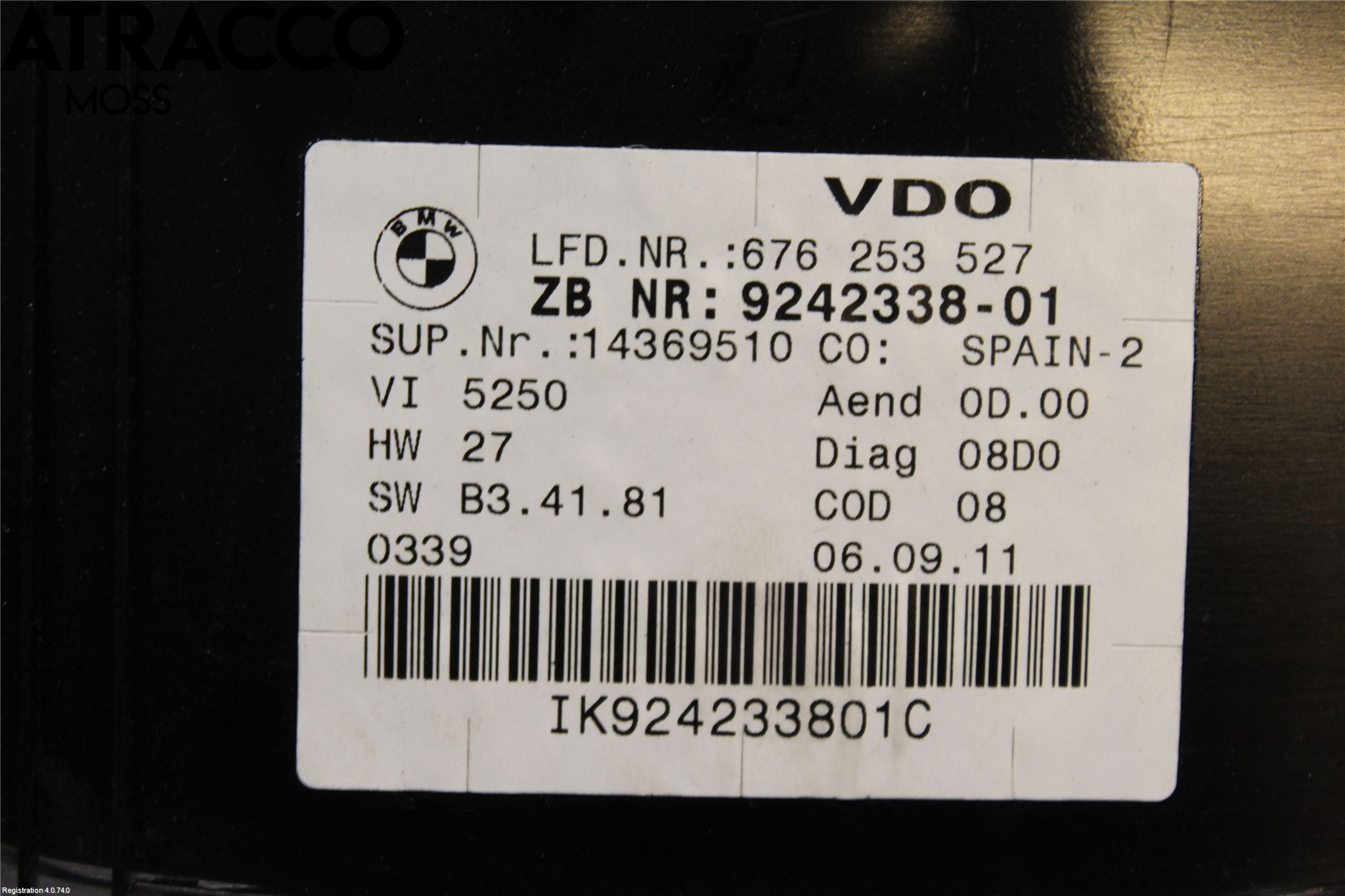 BMW 3 E90/91 SED/TOU 05-12 Instrument Komb