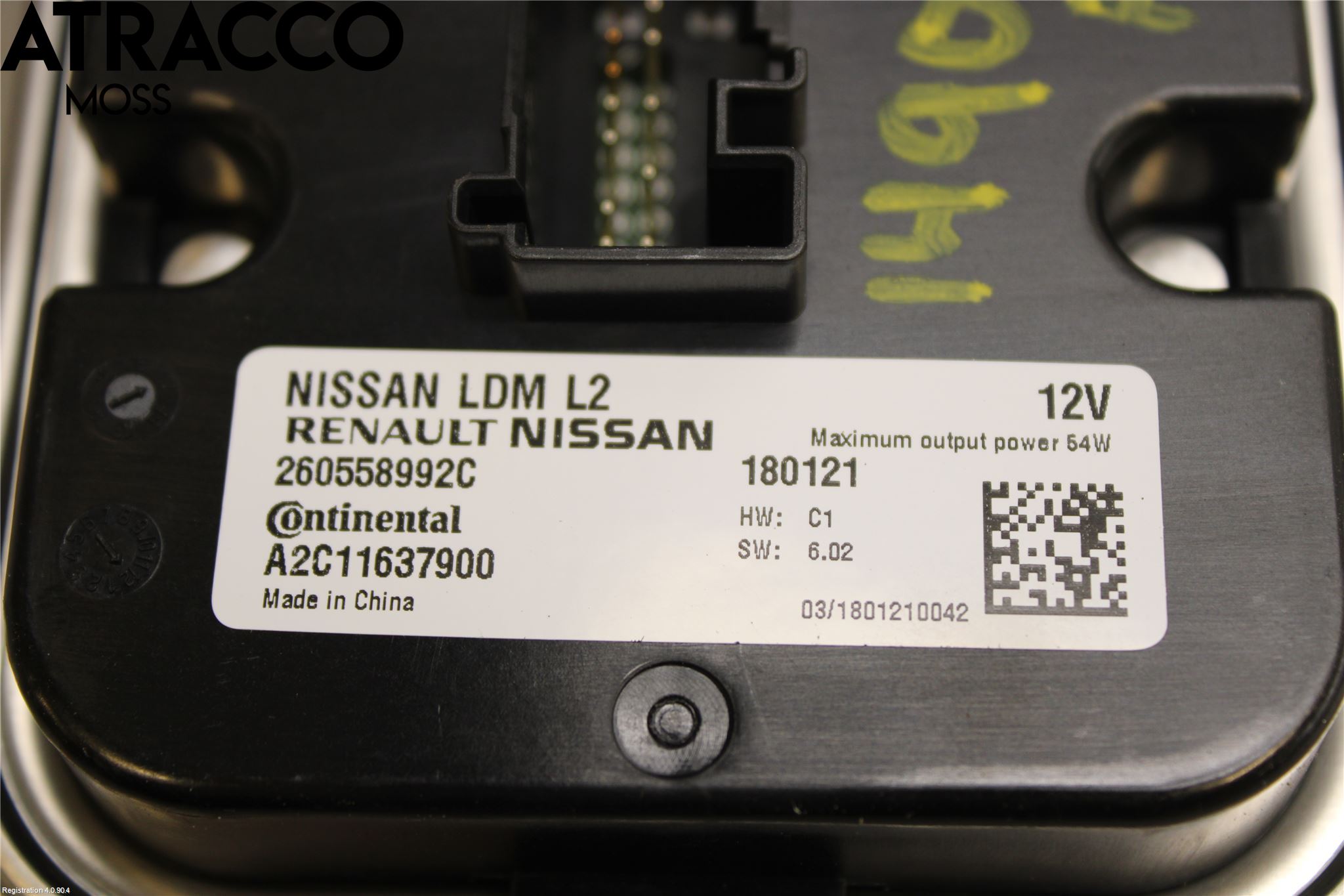 Nissan LEAF 18- Styrenhet Strålkastare